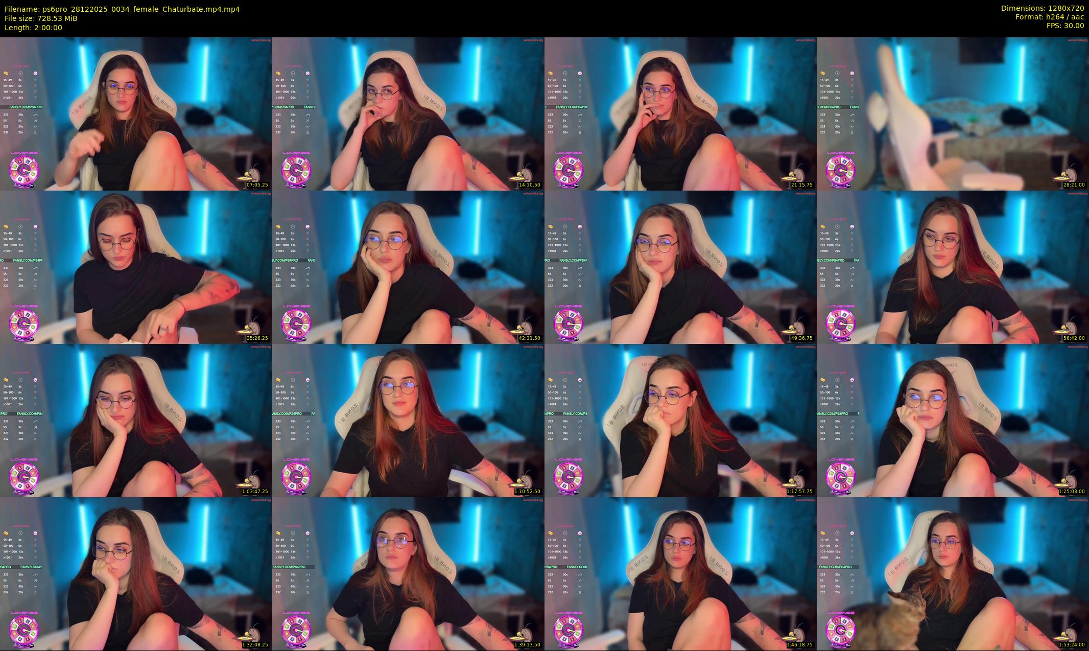 ps6pro — 120 minute Chaturbate female cam show recording, 720p, Dec 28, 2025