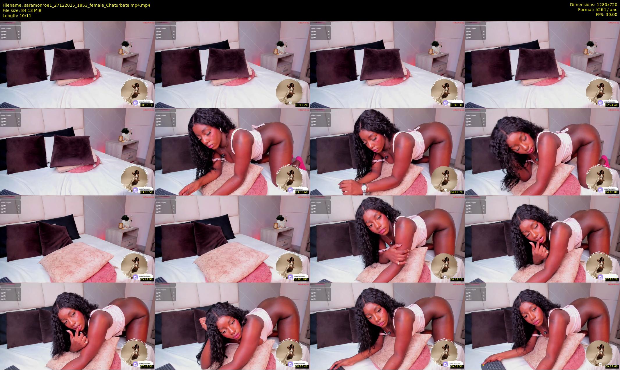saramonroe1 — 11 minute Chaturbate female cam show recording, 720p, Dec 27, 2025