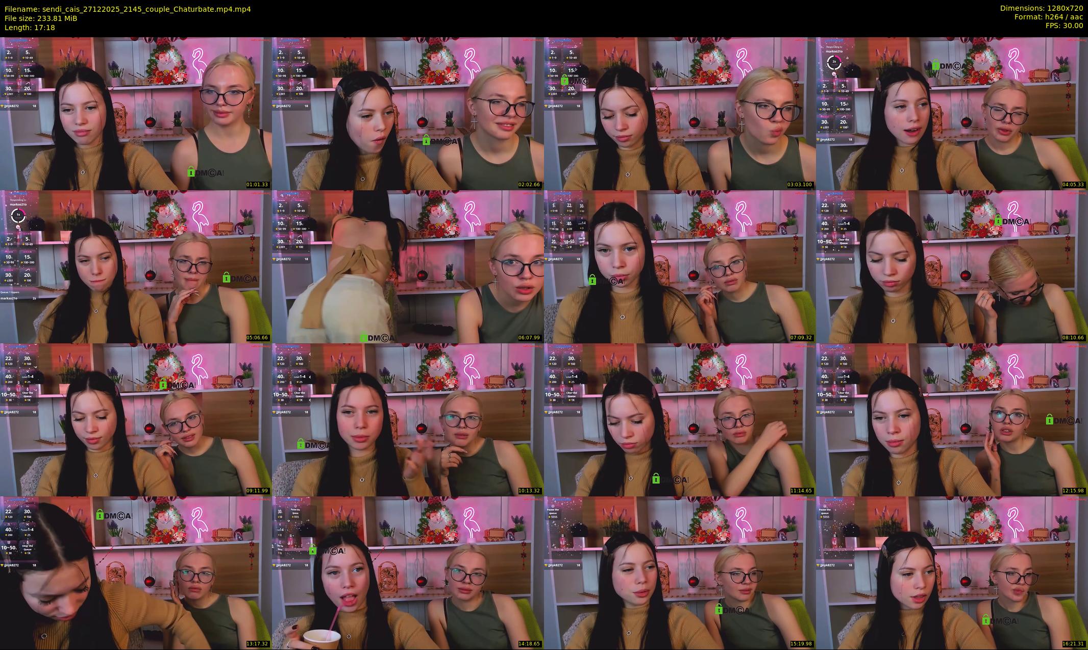 sendi_cais — 18 minute Chaturbate female cam show recording, 720p, Dec 27, 2025