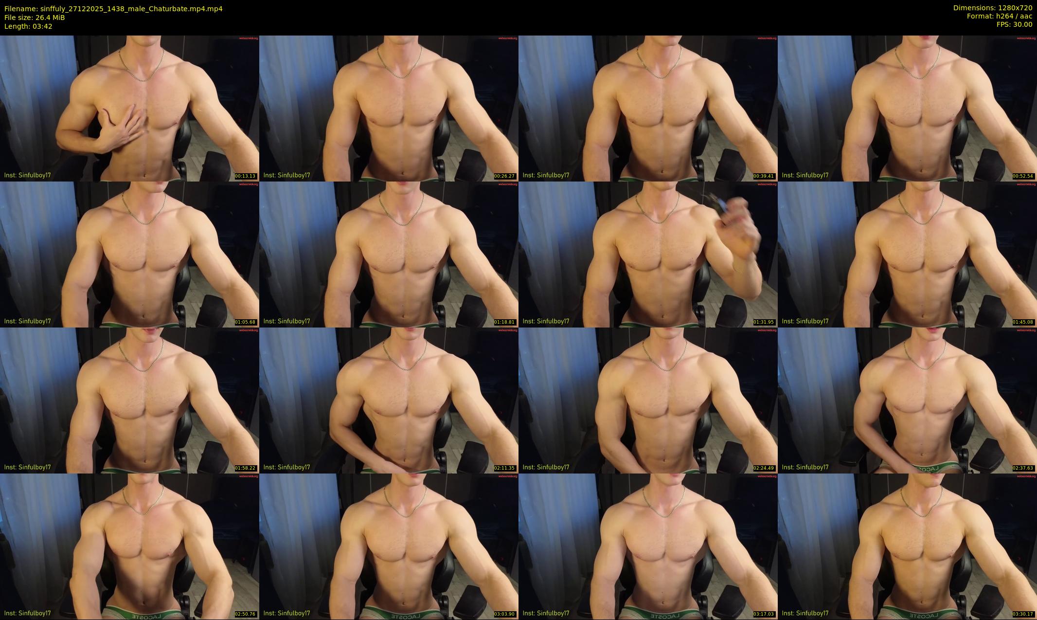 sinffuly — 4 minute Chaturbate male cam show recording, 720p, Dec 27, 2025