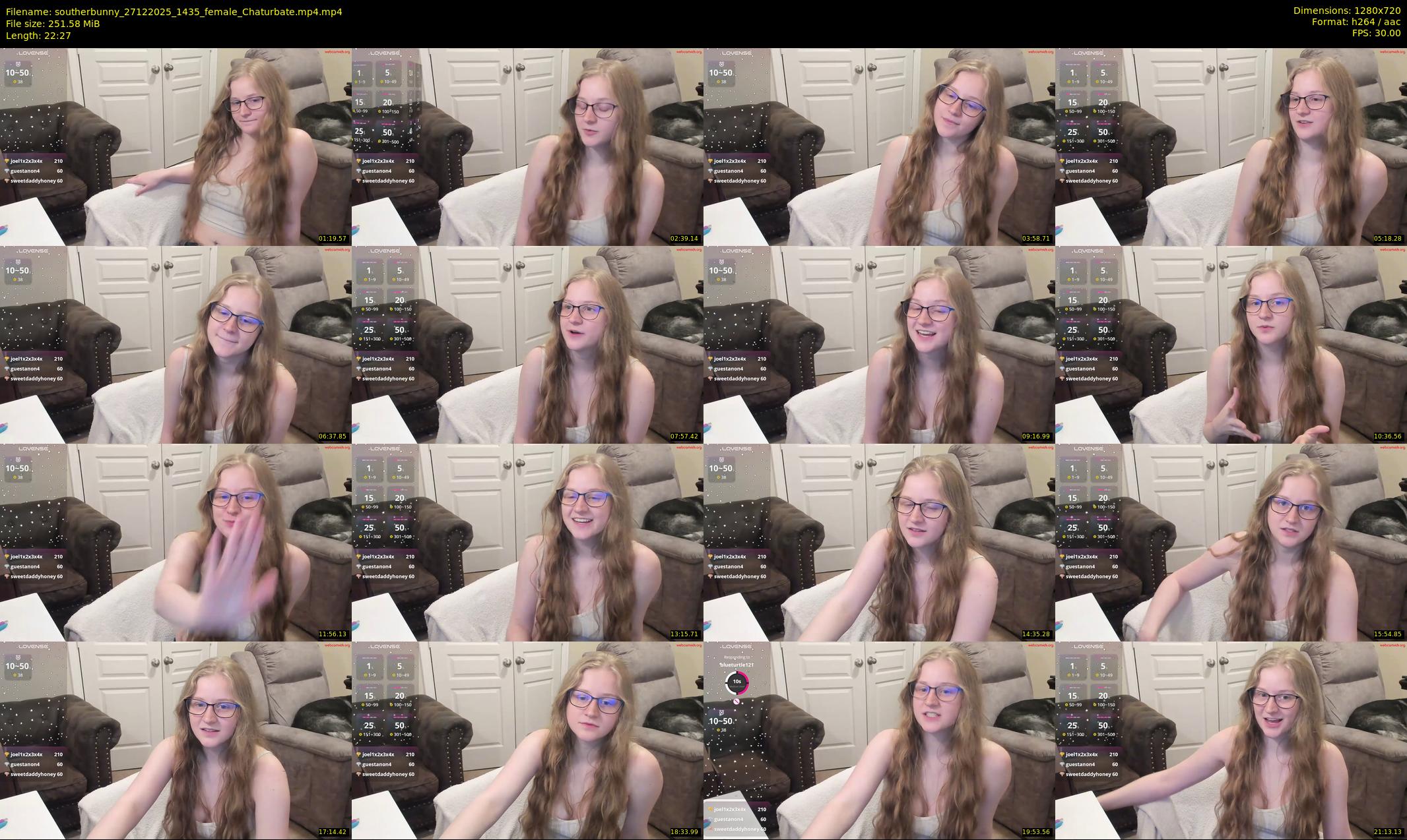 southerbunny — 23 minute Chaturbate female cam show recording, 720p, Dec 27, 2025