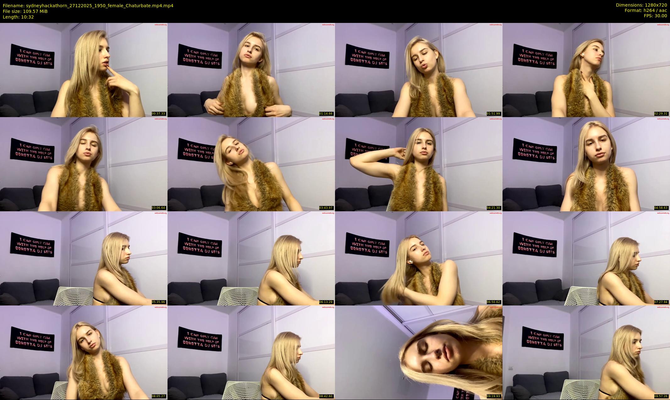 sydneyhackathorn — 11 minute Chaturbate female cam show recording, 720p, Dec 27, 2025