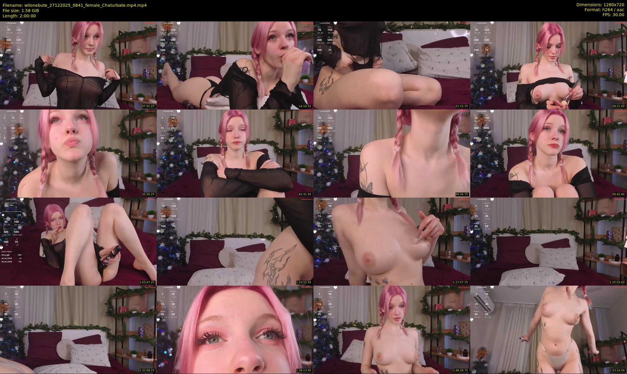 wilonebute — 120 minute Chaturbate female cam show recording, 720p, Dec 27, 2025