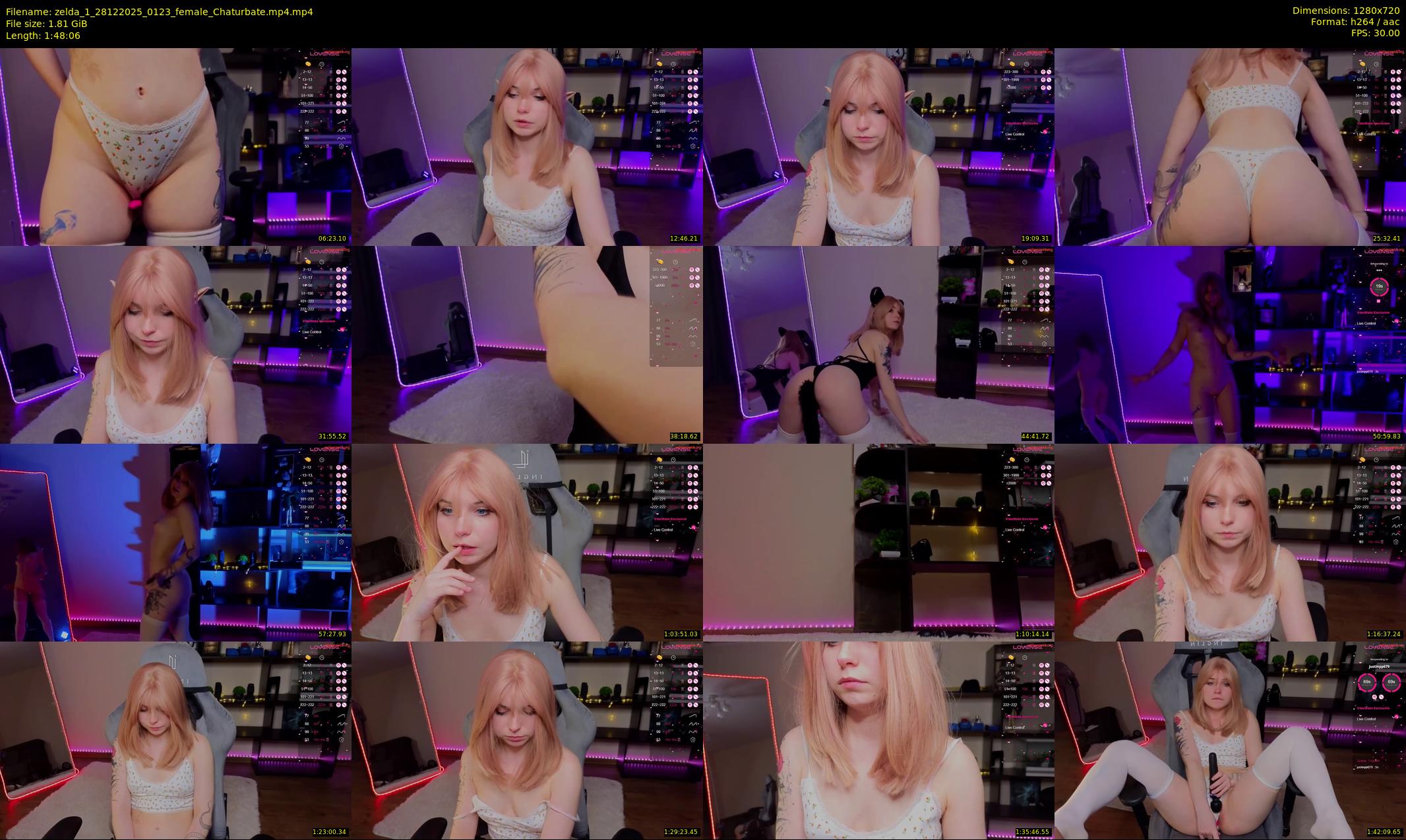 zelda_1 — 109 minute Chaturbate female cam show recording, 720p, Dec 28, 2025