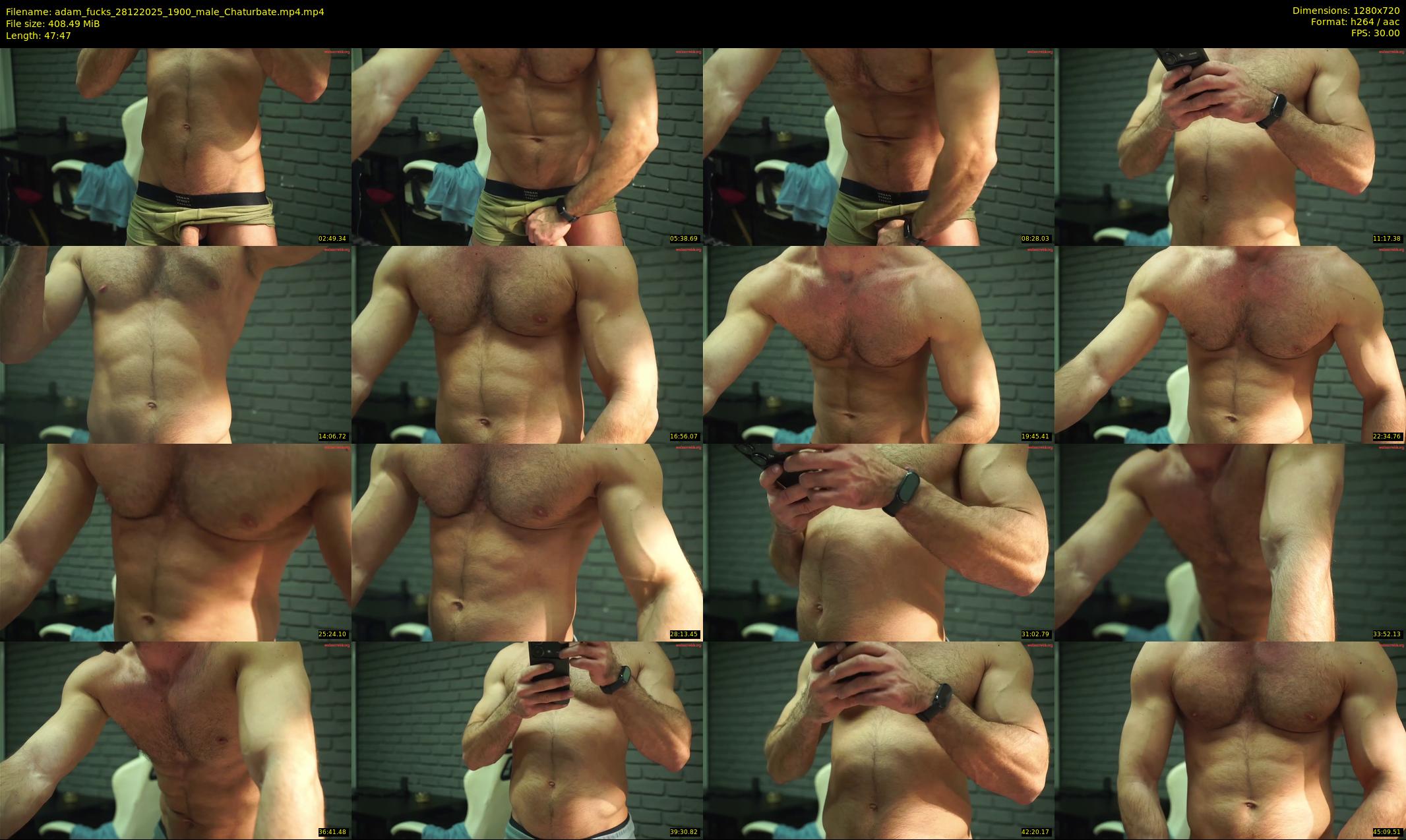 adam_fucks — 48 minute Chaturbate male cam show recording, 720p, Dec 28, 2025