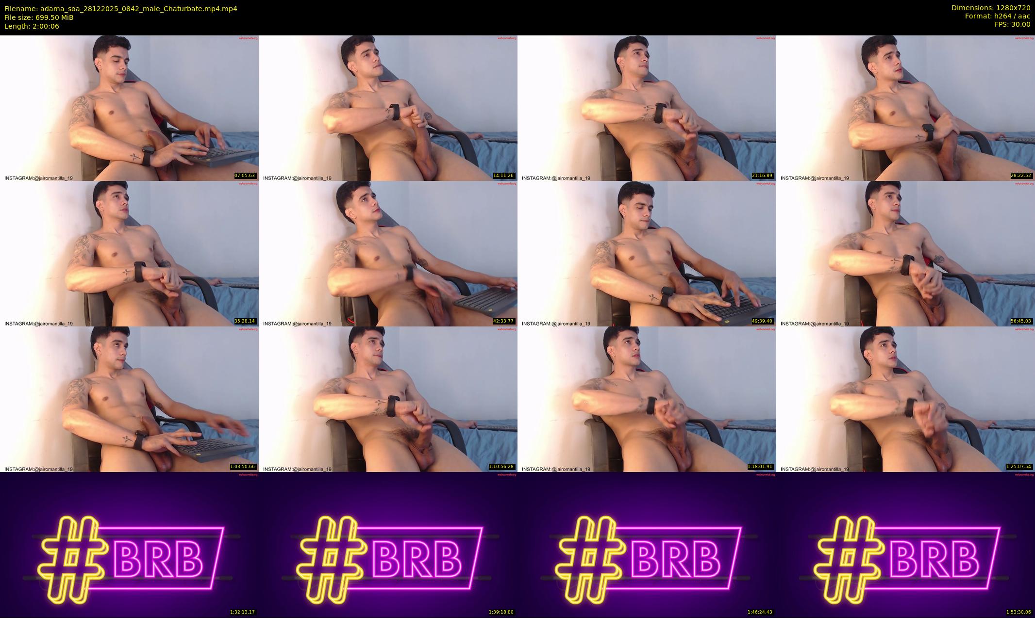 adama_soa — 121 minute Chaturbate male cam show recording, 720p, Dec 28, 2025