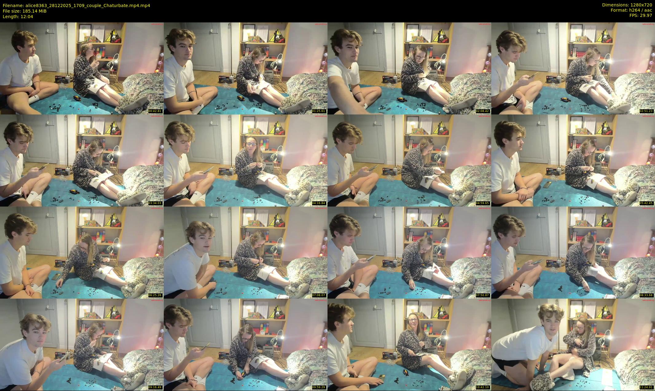 alice8363 — 13 minute Chaturbate female cam show recording, 720p, Dec 28, 2025