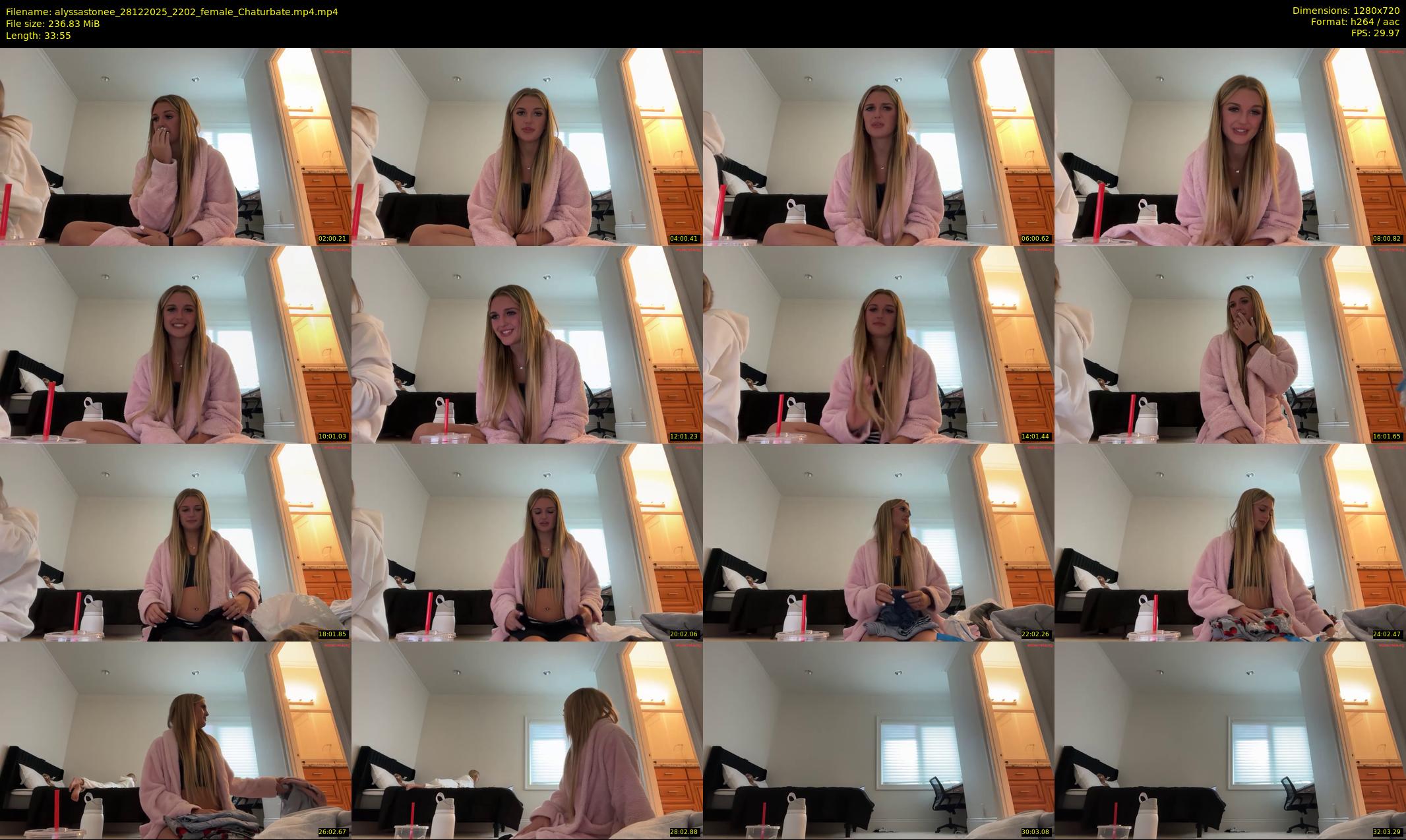 alyssastonee — 34 minute Chaturbate female cam show recording, 720p, Dec 28, 2025