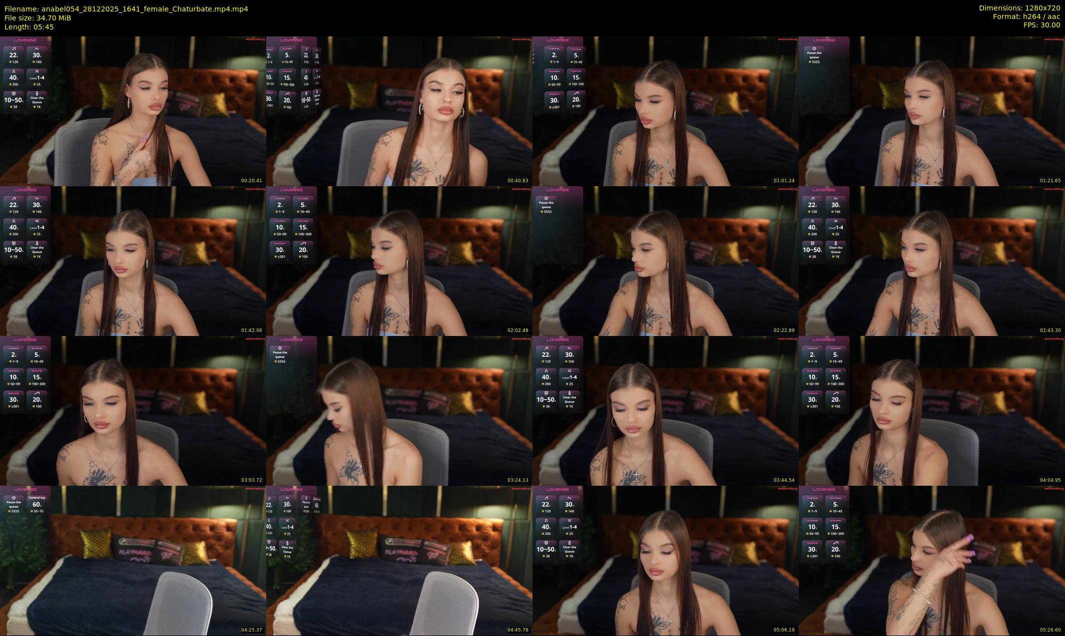 anabel054 — 6 minute Chaturbate female cam show recording, 720p, Dec 28, 2025
