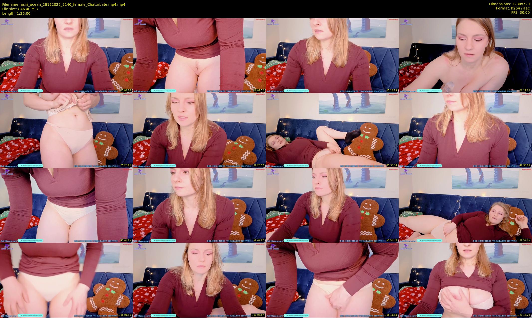 asiri_ocean — 86 minute Chaturbate female cam show recording, 720p, Dec 28, 2025