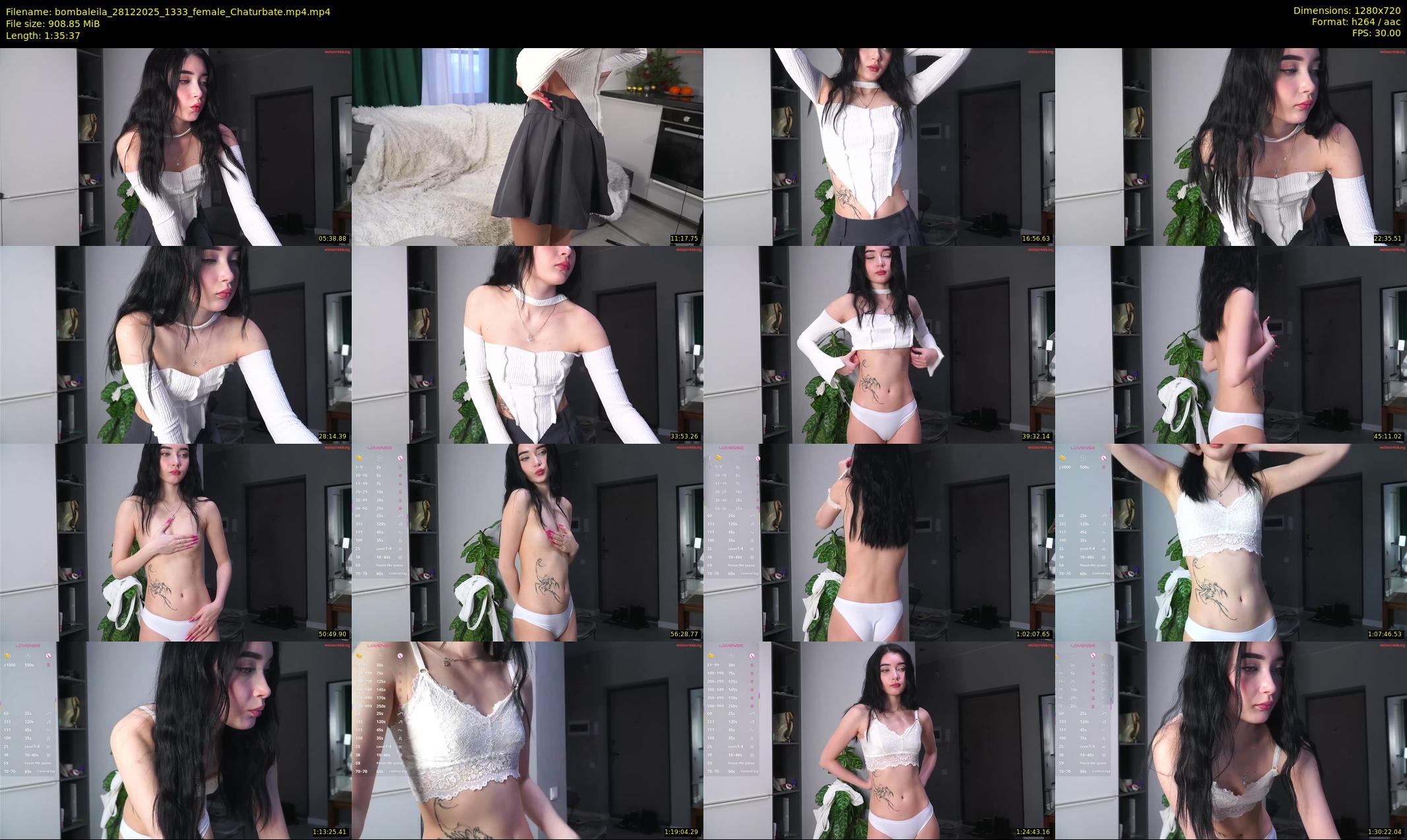 bombaleila — 96 minute Chaturbate female cam show recording, 720p, Dec 28, 2025