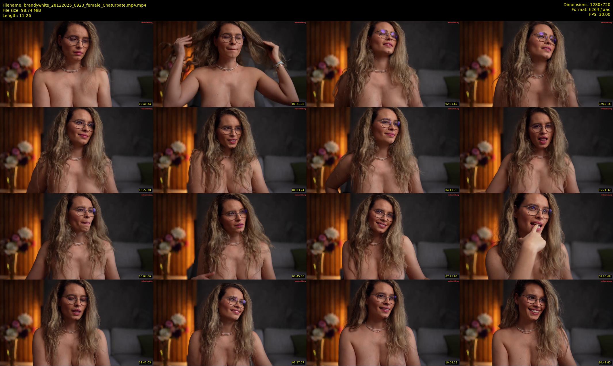 brandywhite — 12 minute Chaturbate female cam show recording, 720p, Dec 28, 2025