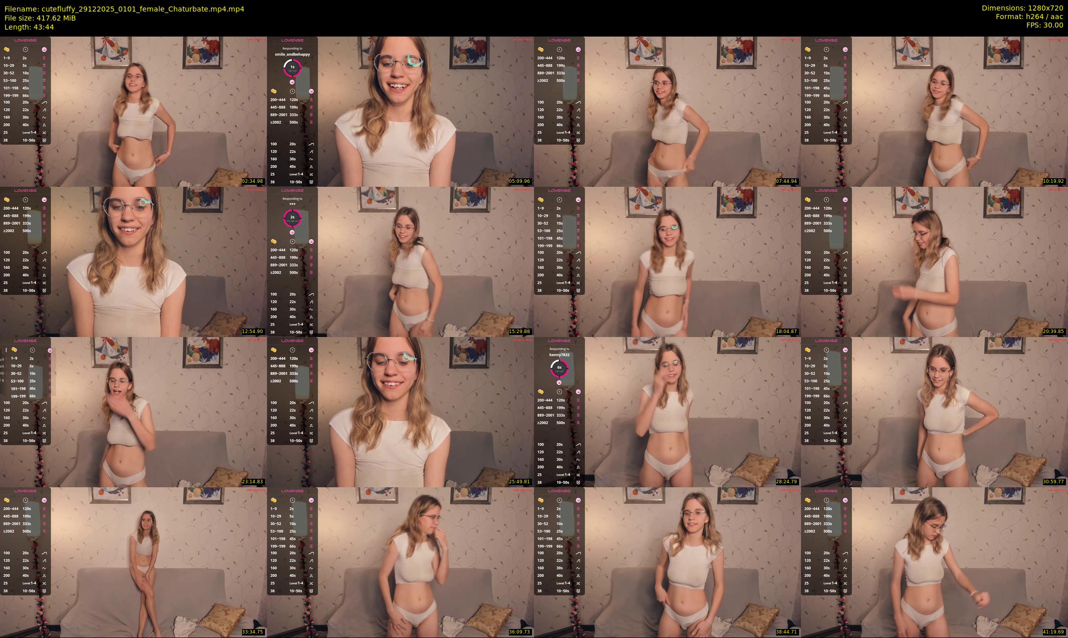 cutefluffy — 44 minute Chaturbate female cam show recording, 720p, Dec 29, 2025