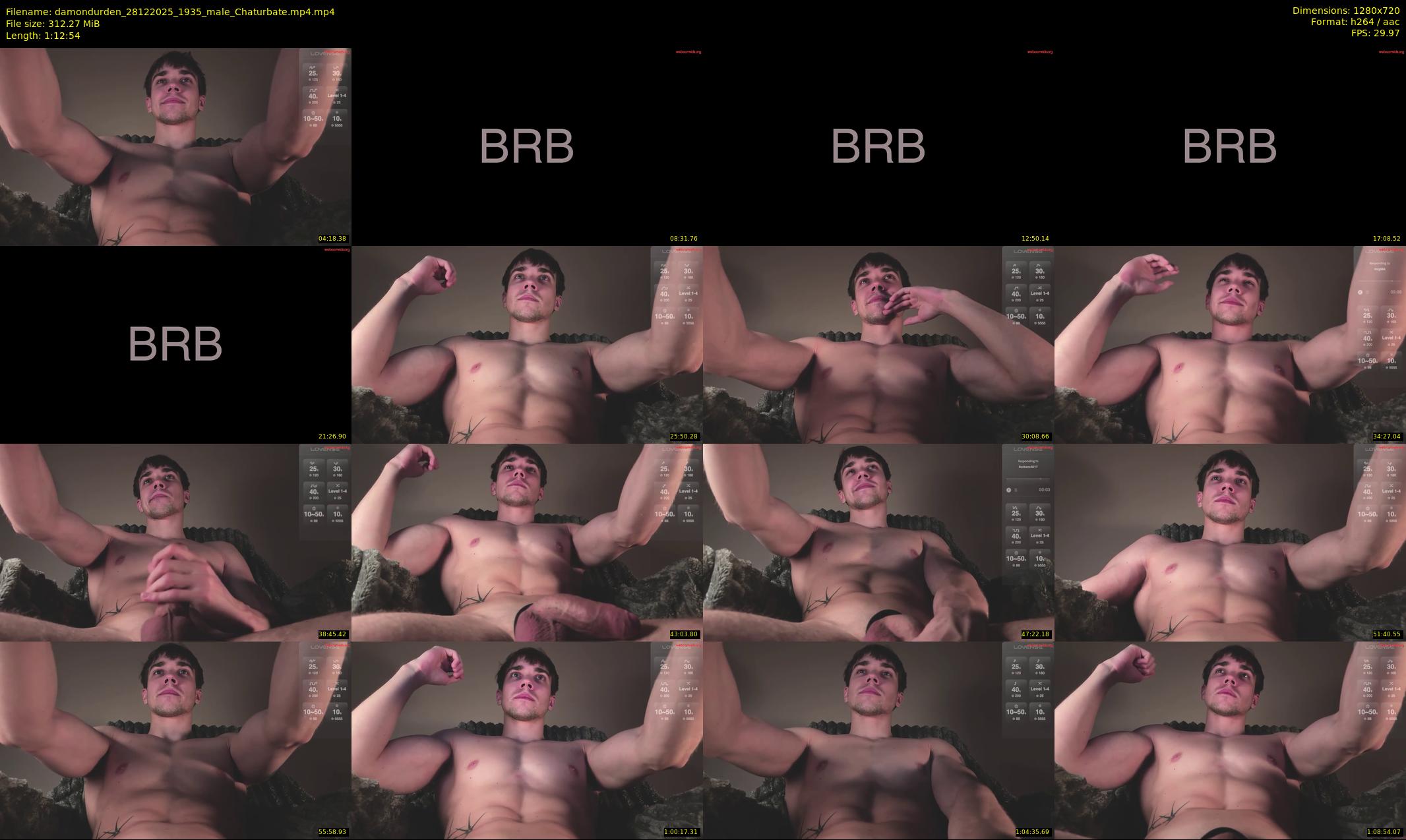 damondurden — 73 minute Chaturbate male cam show recording, 720p, Dec 28, 2025