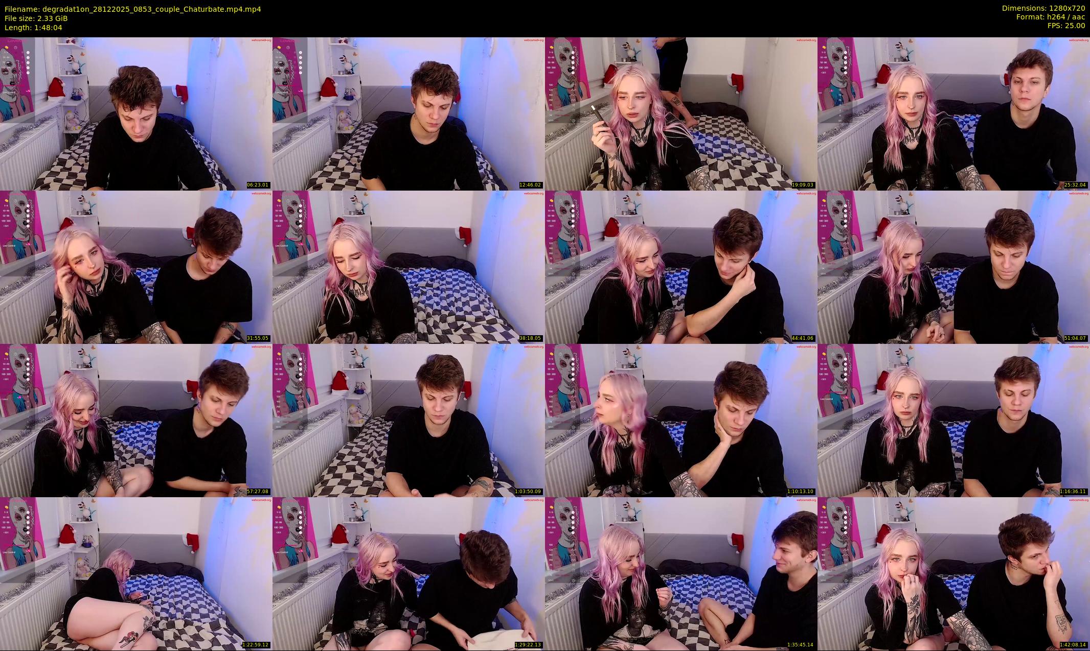 degradat1on — 109 minute Chaturbate couple cam show recording, 720p, Dec 28, 2025