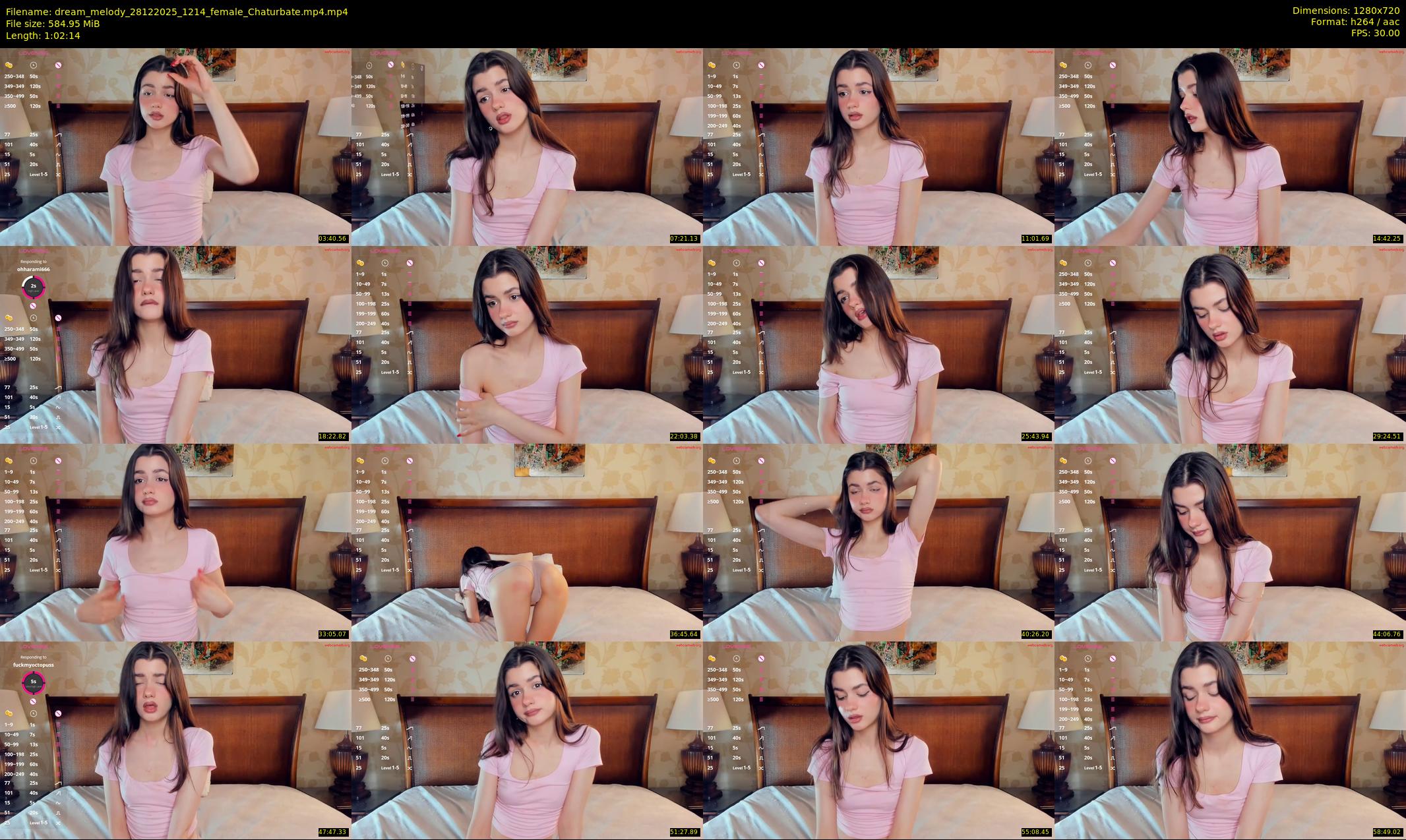 dream_melody — 63 minute Chaturbate female cam show recording, 720p, Dec 28, 2025