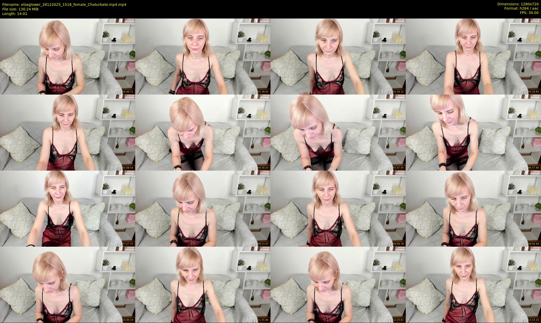 elzaglower — 15 minute Chaturbate female cam show recording, 720p, Dec 28, 2025