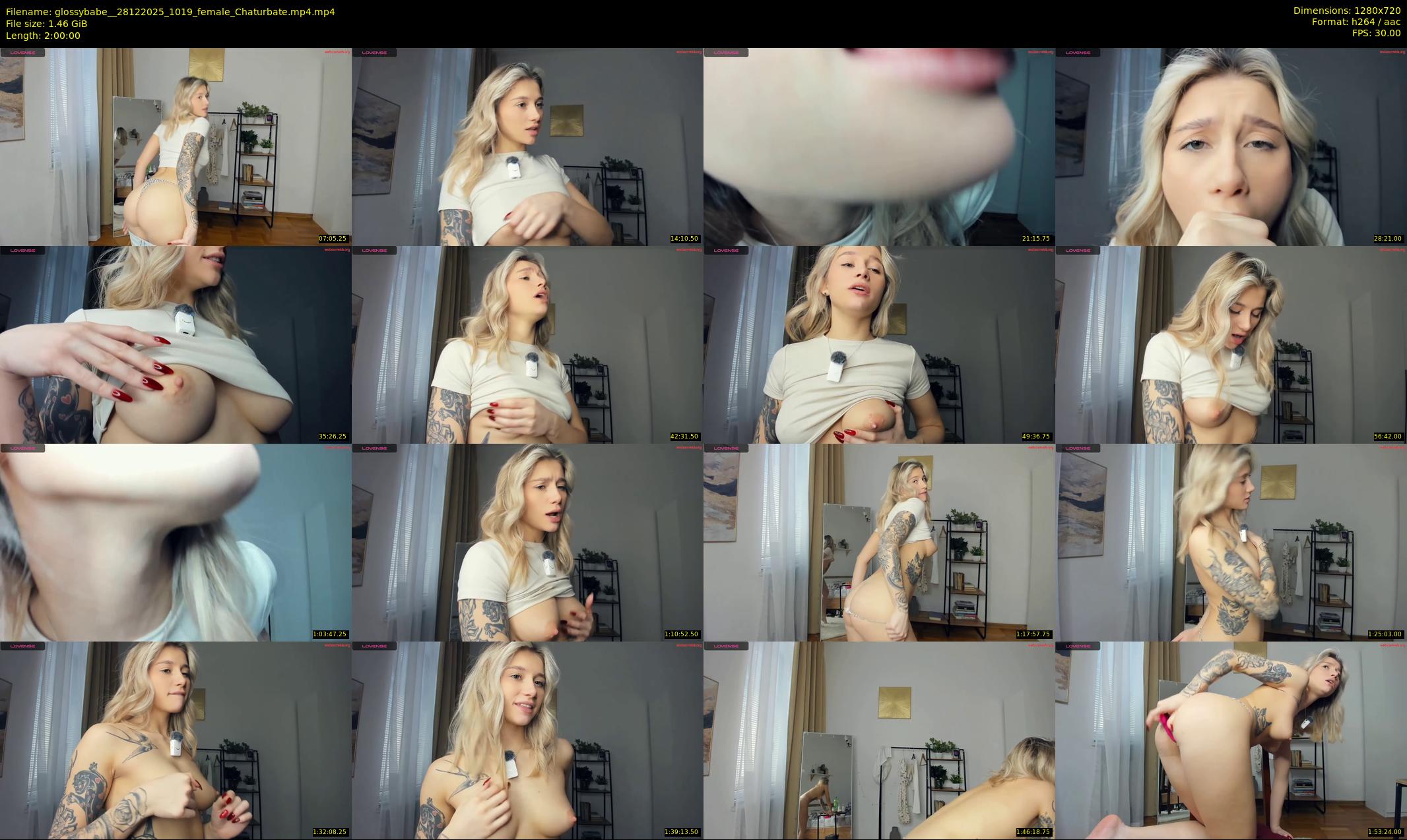 glossybabe_ — 120 minute Chaturbate female cam show recording, 720p, Dec 28, 2025