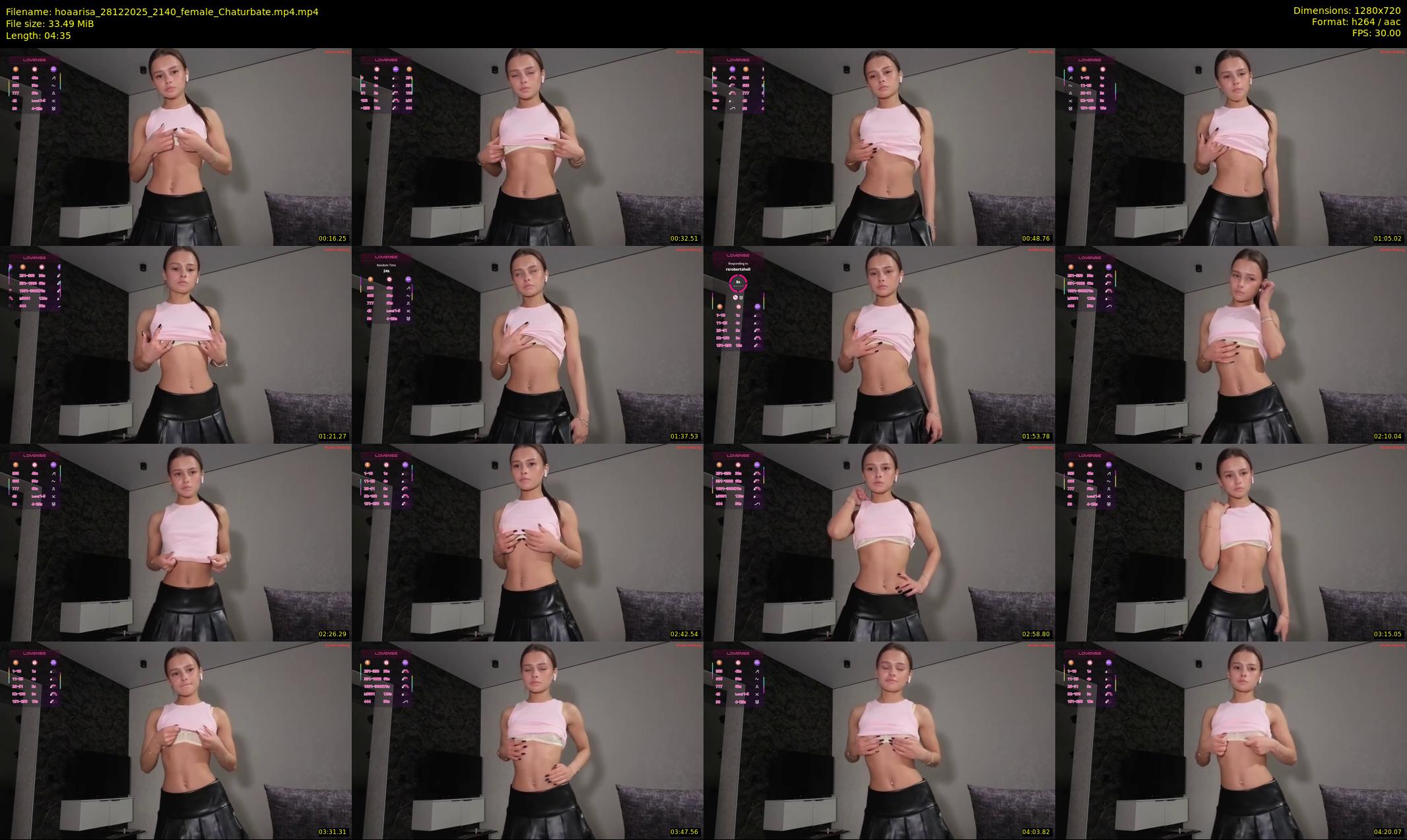 hoaarisa — 5 minute Chaturbate female cam show recording, 720p, Dec 28, 2025