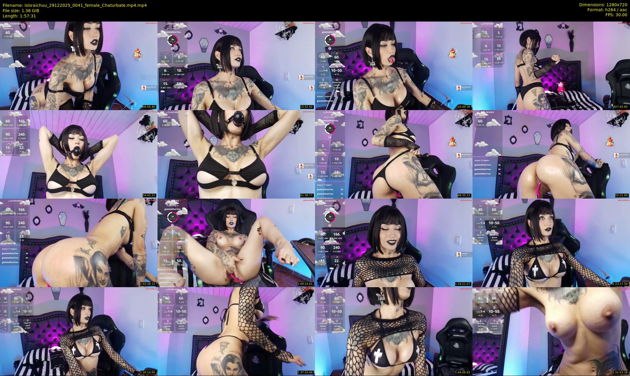isisraichuu — 118 minute Chaturbate female cam show recording, 720p, Dec 29, 2025