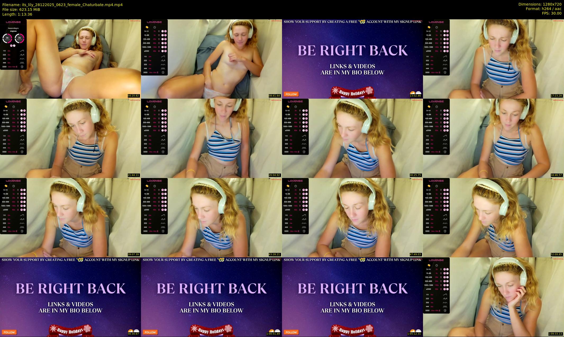 its_lily — 74 minute Chaturbate female cam show recording, 720p, Dec 28, 2025