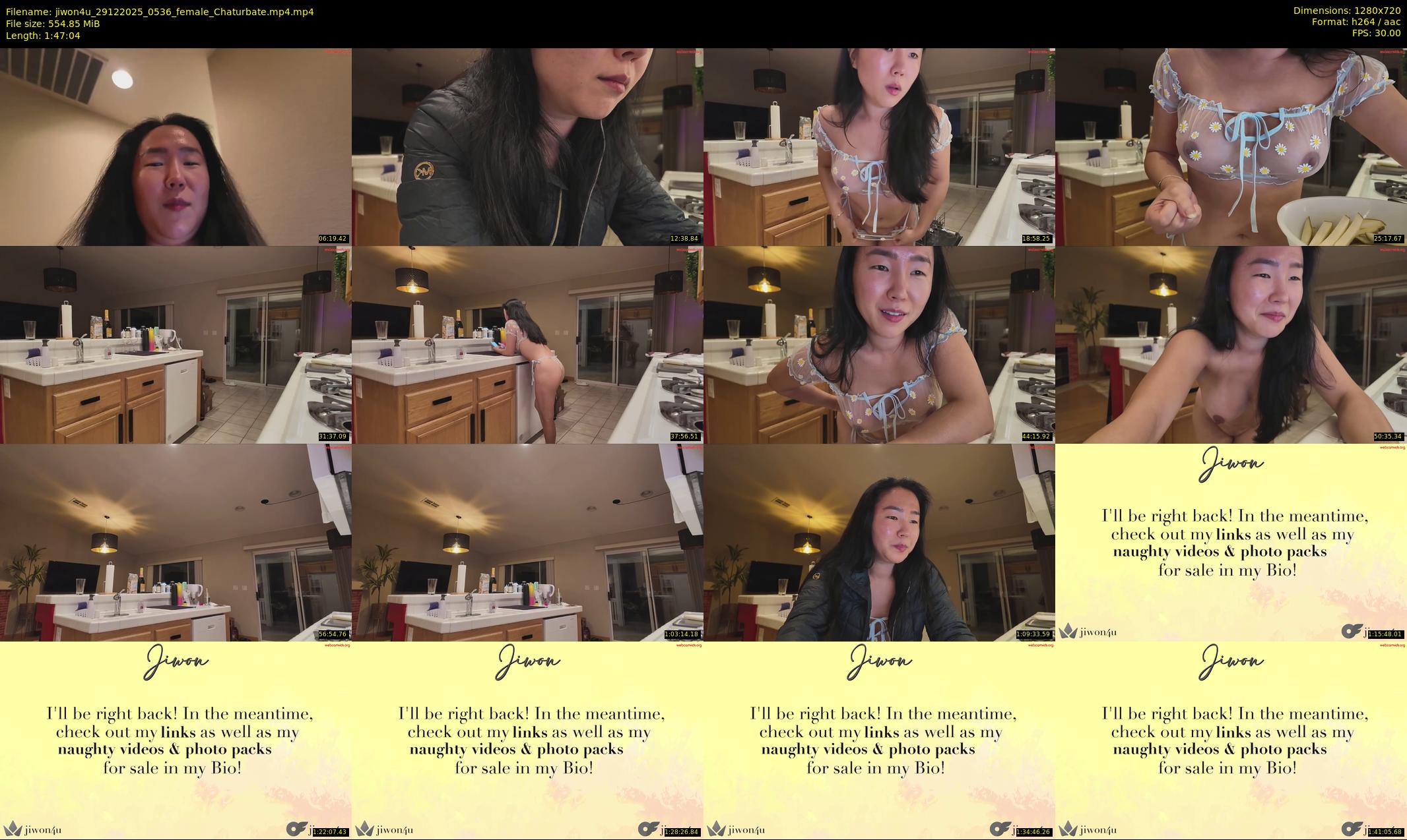 jiwon4u — 108 minute Chaturbate female cam show recording, 720p, Dec 29, 2025