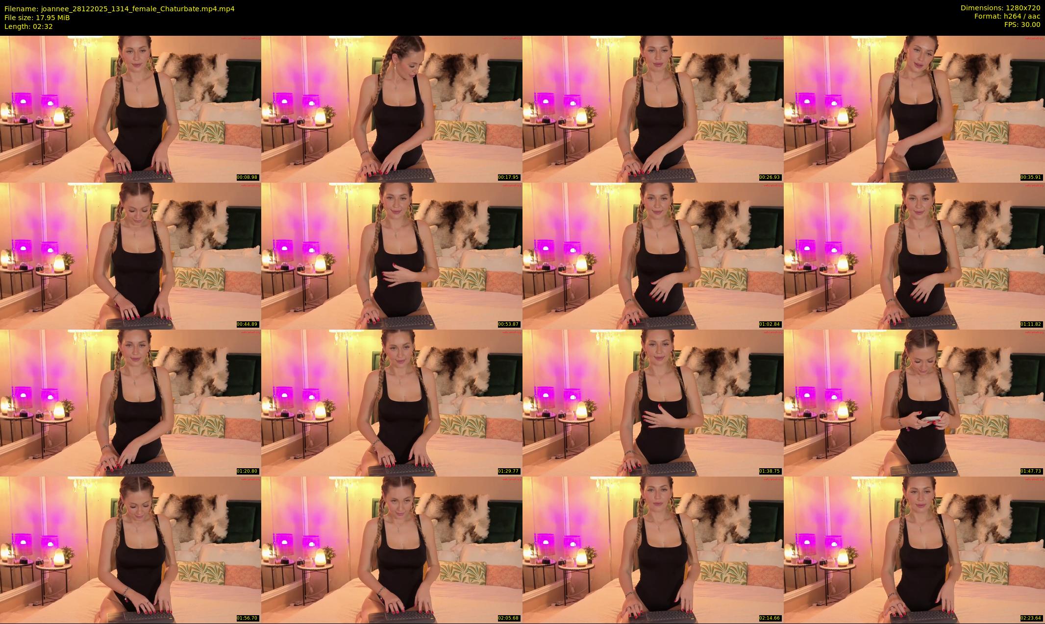 joannee — 3 minute Chaturbate female cam show recording, 720p, Dec 28, 2025