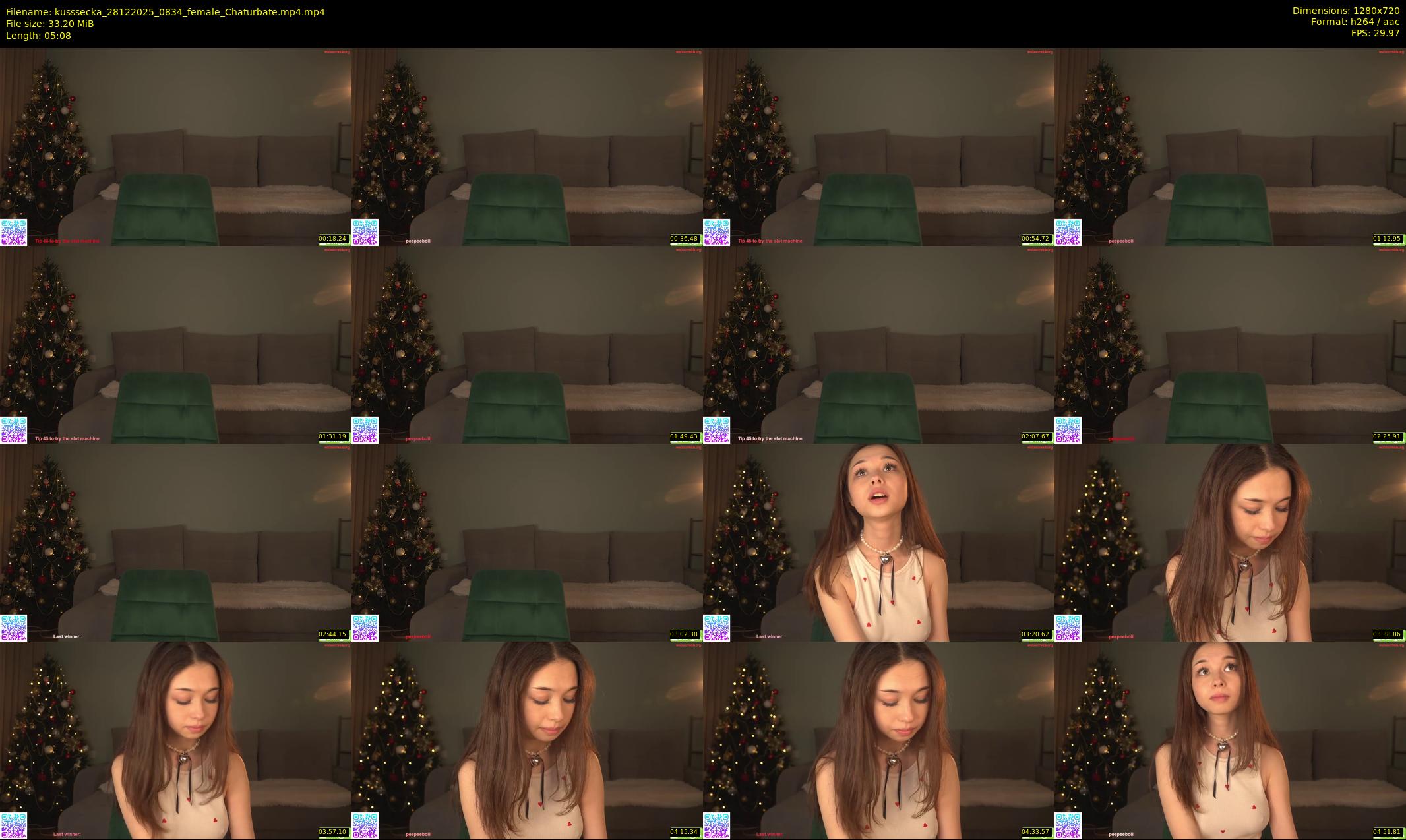 kusssecka — 6 minute Chaturbate female cam show recording, 720p, Dec 28, 2025