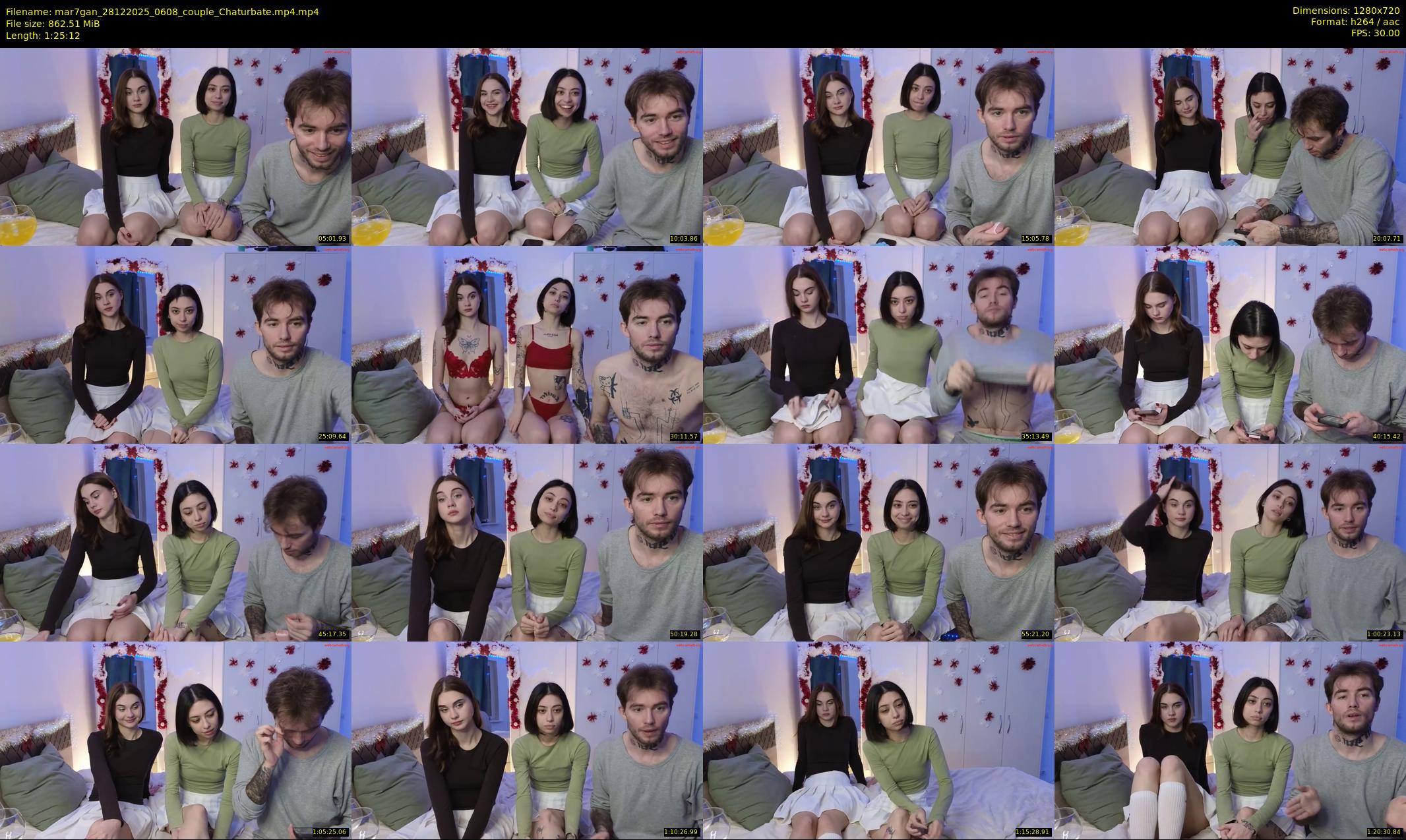 mar7gan — 86 minute Chaturbate couple cam show recording, 720p, Dec 28, 2025
