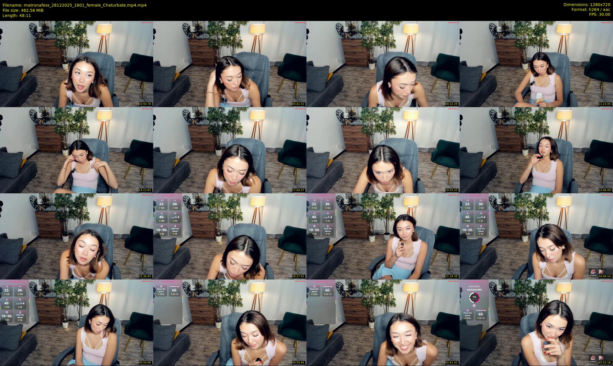 matronafess — 49 minute Chaturbate female cam show recording, 720p, Dec 28, 2025