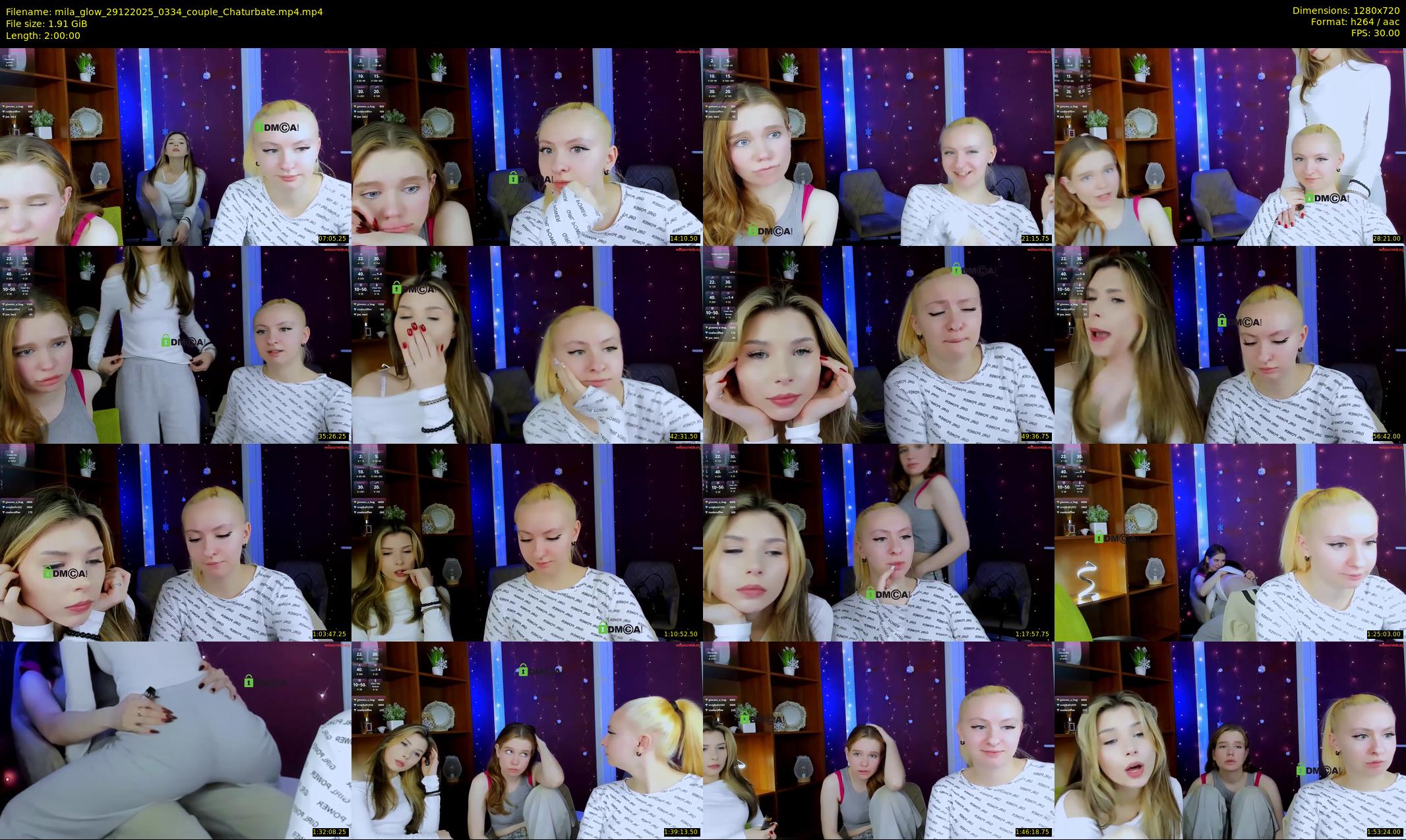 mila_glow — 120 minute Chaturbate female cam show recording, 720p, Dec 29, 2025