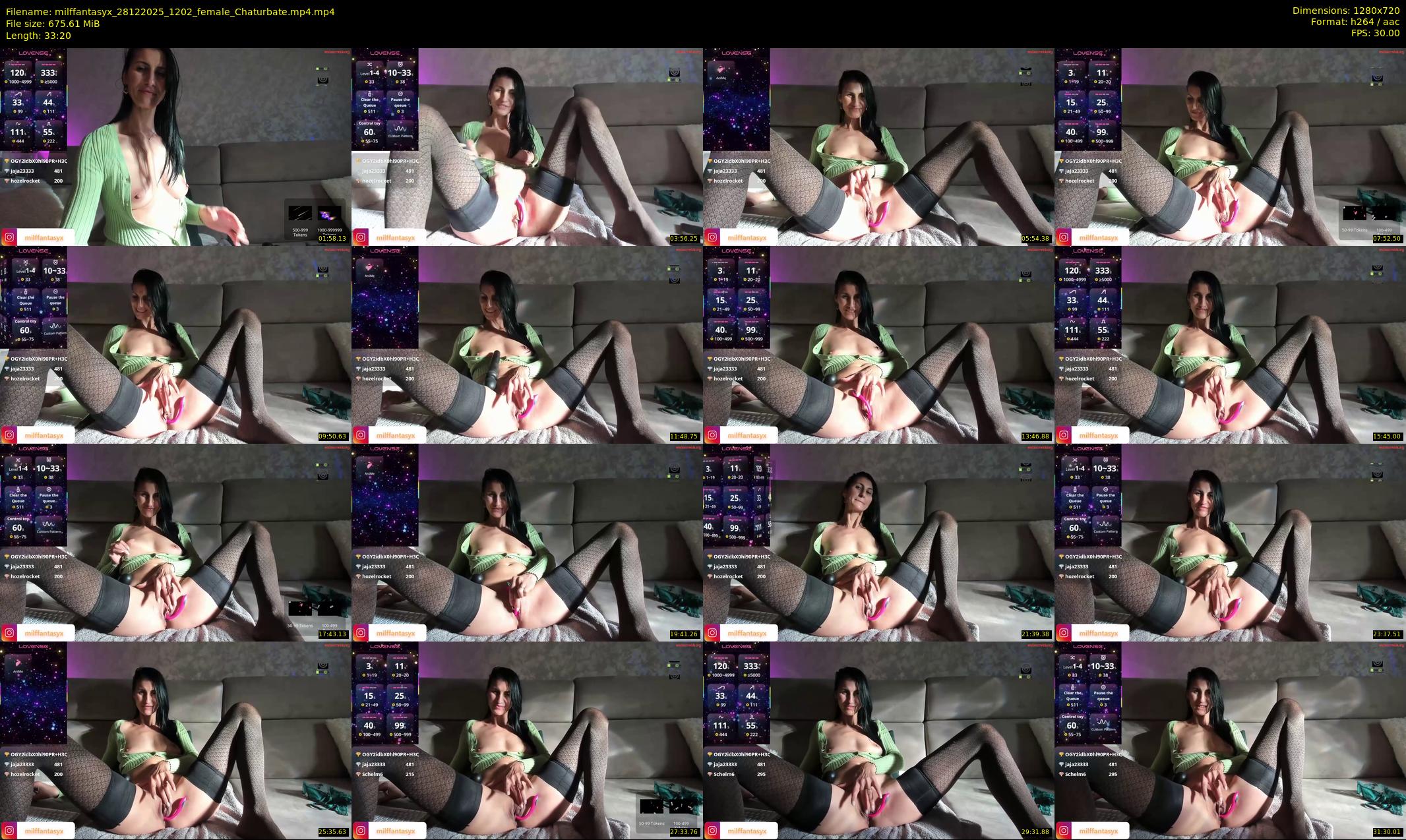 milffantasyx — 34 minute Chaturbate female cam show recording, 720p, Dec 28, 2025