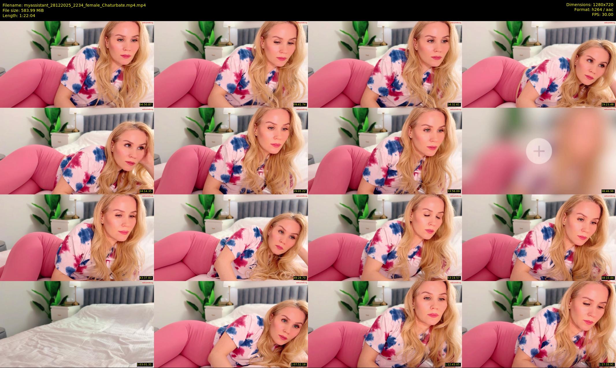 myassistant — 83 minute Chaturbate female cam show recording, 720p, Dec 28, 2025