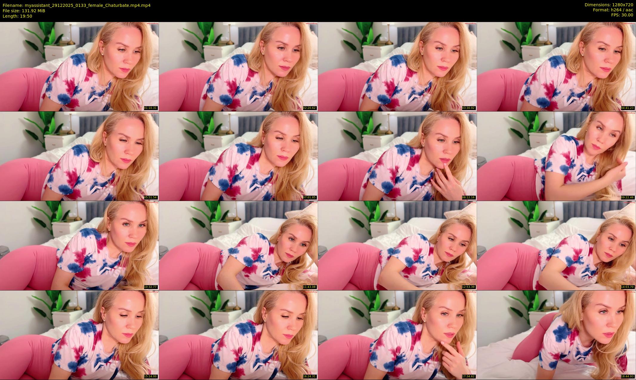myassistant — 20 minute Chaturbate female cam show recording, 720p, Dec 29, 2025