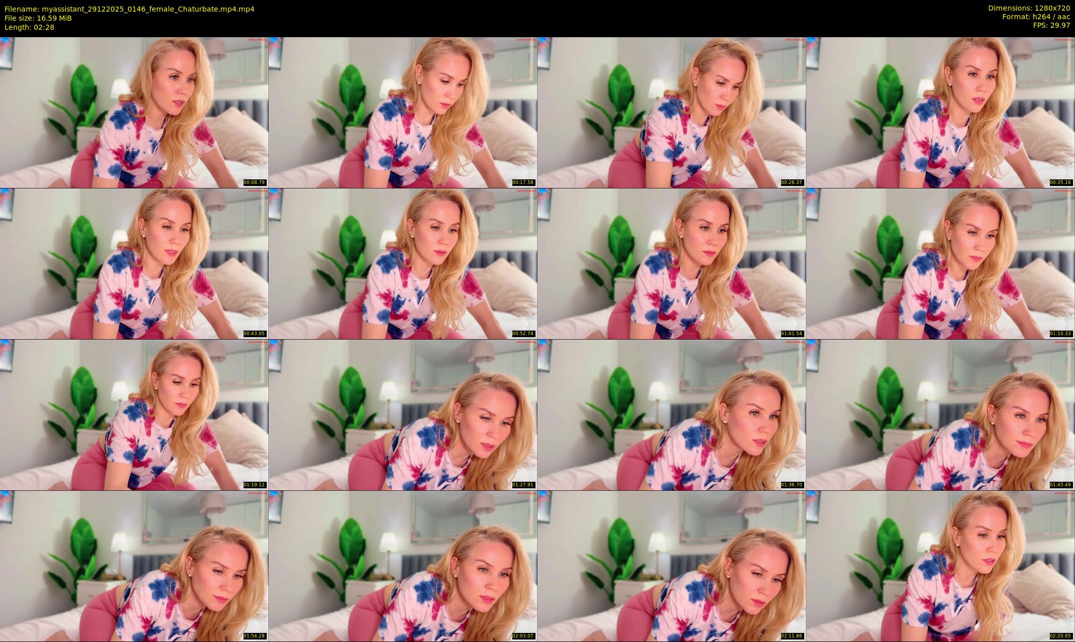 myassistant — 3 minute Chaturbate female cam show recording, 720p, Dec 29, 2025
