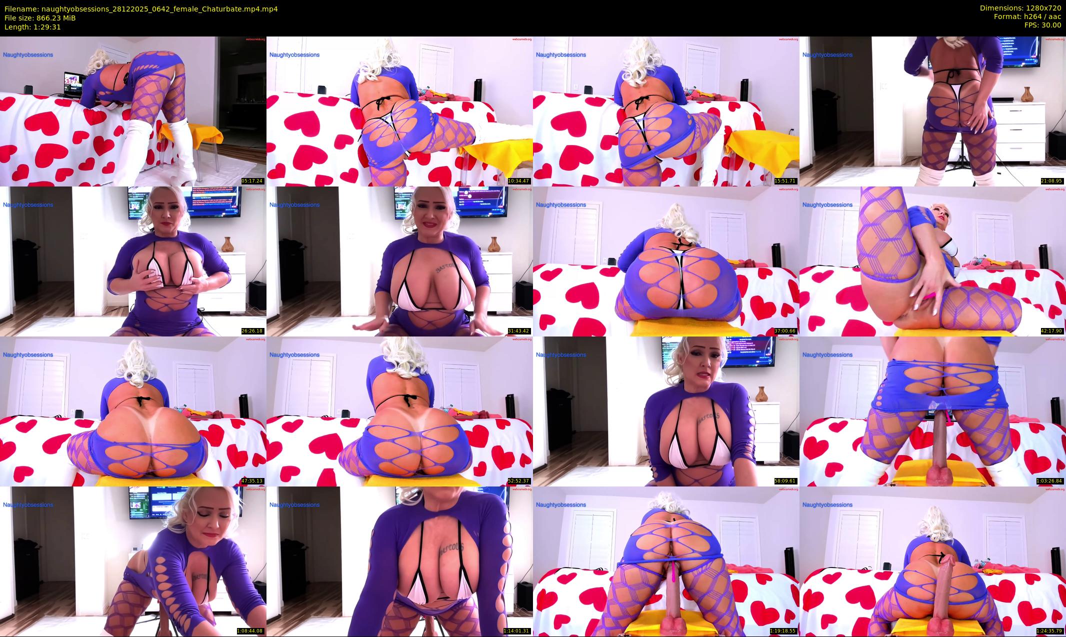naughtyobsessions — 90 minute Chaturbate female cam show recording, 720p, Dec 28, 2025