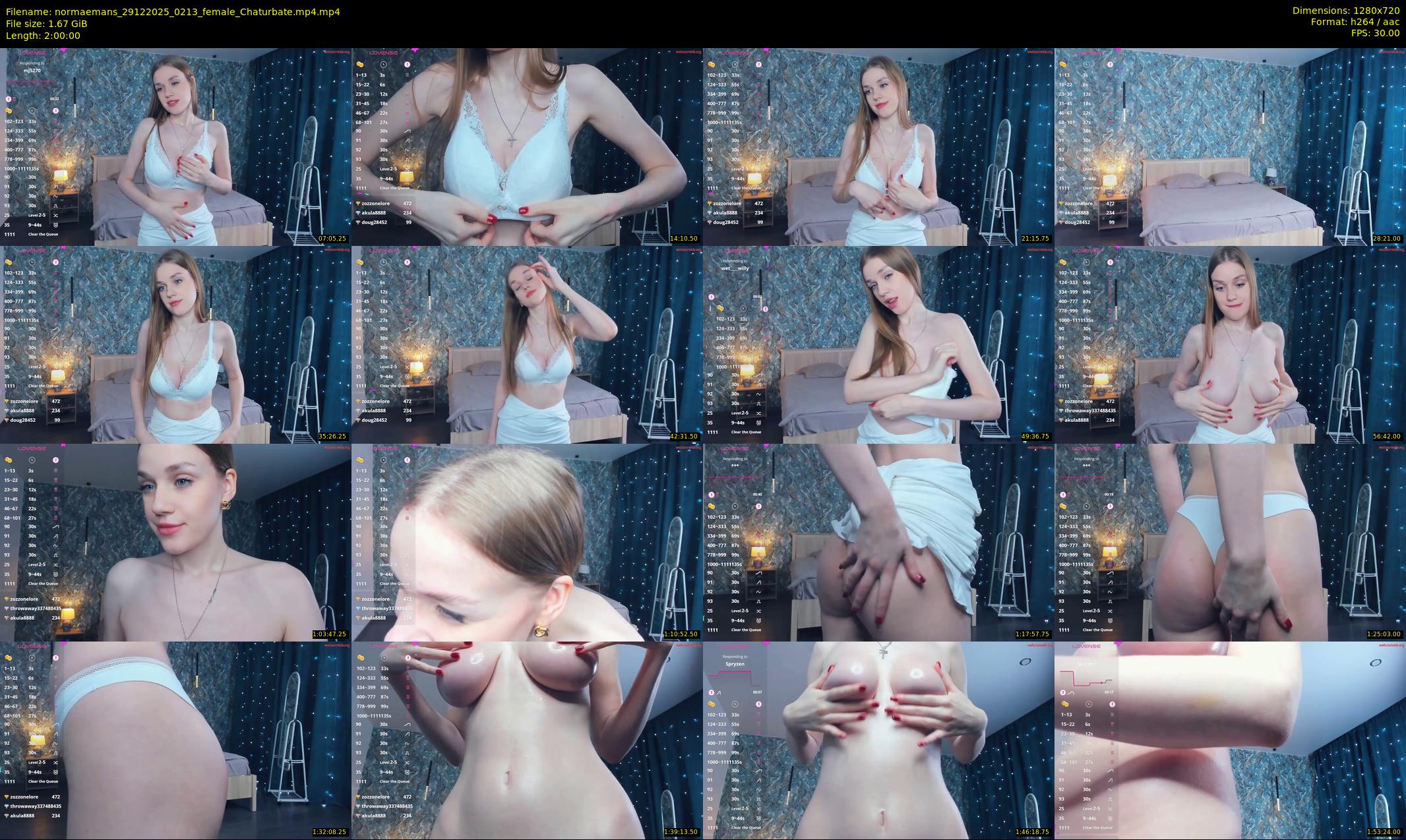 normaemans — 120 minute Chaturbate female cam show recording, 720p, Dec 29, 2025