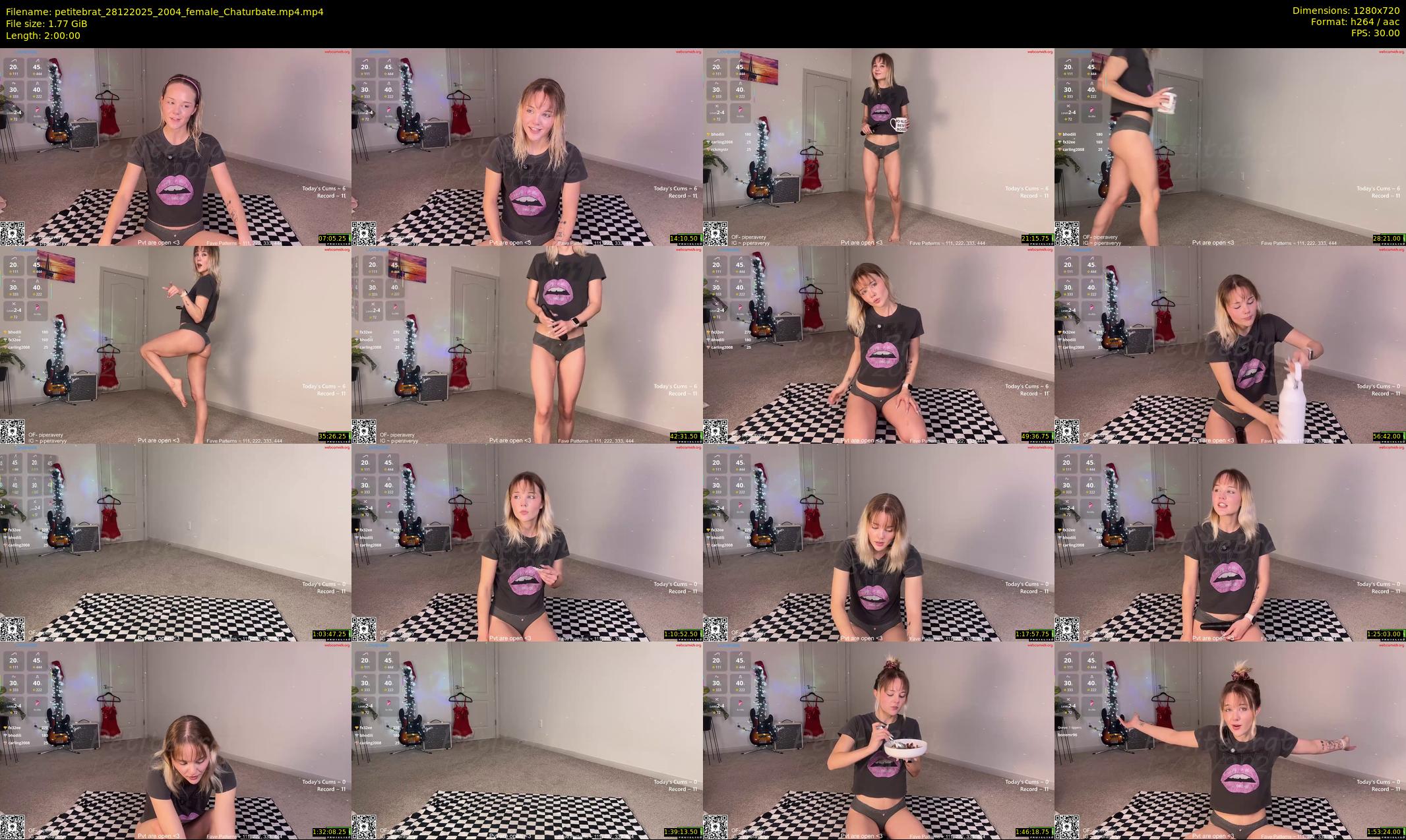 petitebrat — 120 minute Chaturbate female cam show recording, 720p, Dec 28, 2025