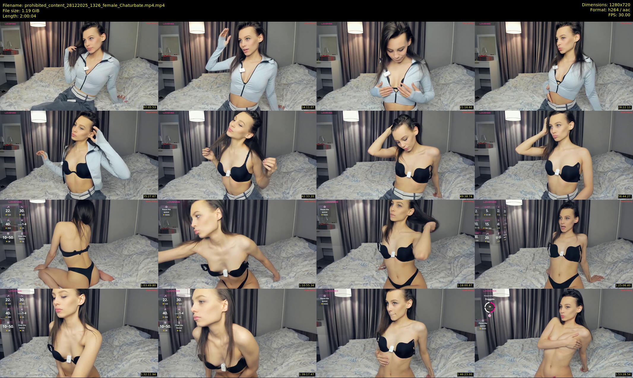 prohibited_content — 121 minute Chaturbate female cam show recording, 720p, Dec 28, 2025