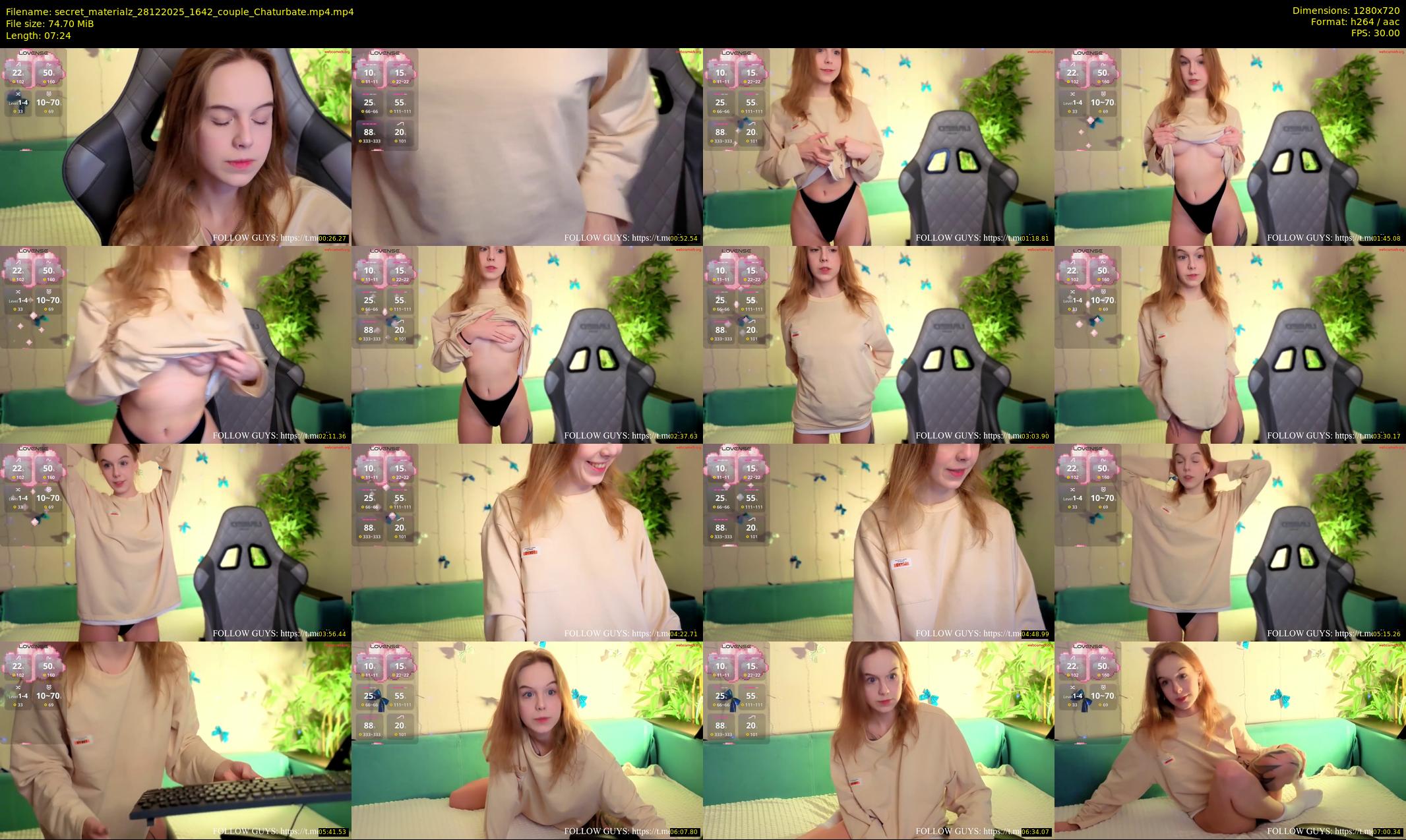 secret_materialz — 8 minute Chaturbate couple cam show recording, 720p, Dec 28, 2025
