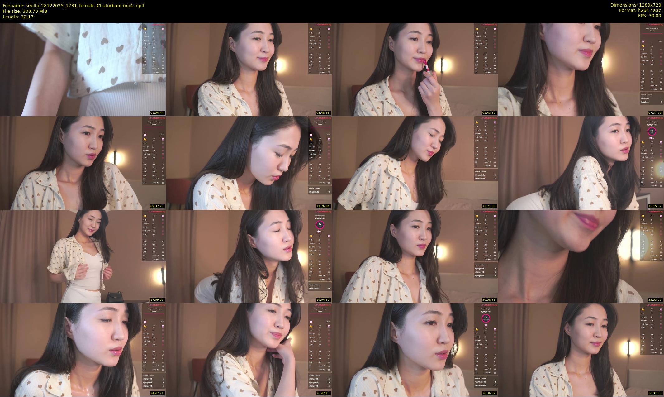 seulbi — 33 minute Chaturbate female cam show recording, 720p, Dec 28, 2025