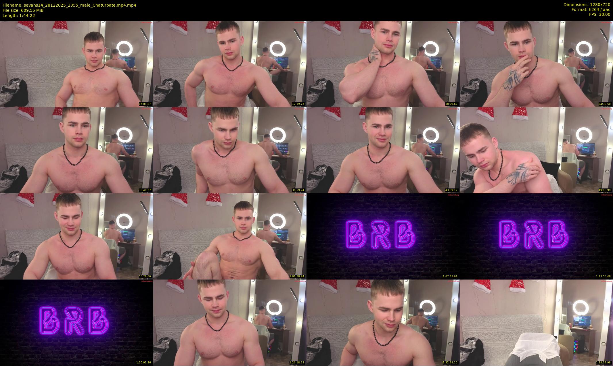sevans14 — 105 minute Chaturbate male cam show recording, 720p, Dec 28, 2025