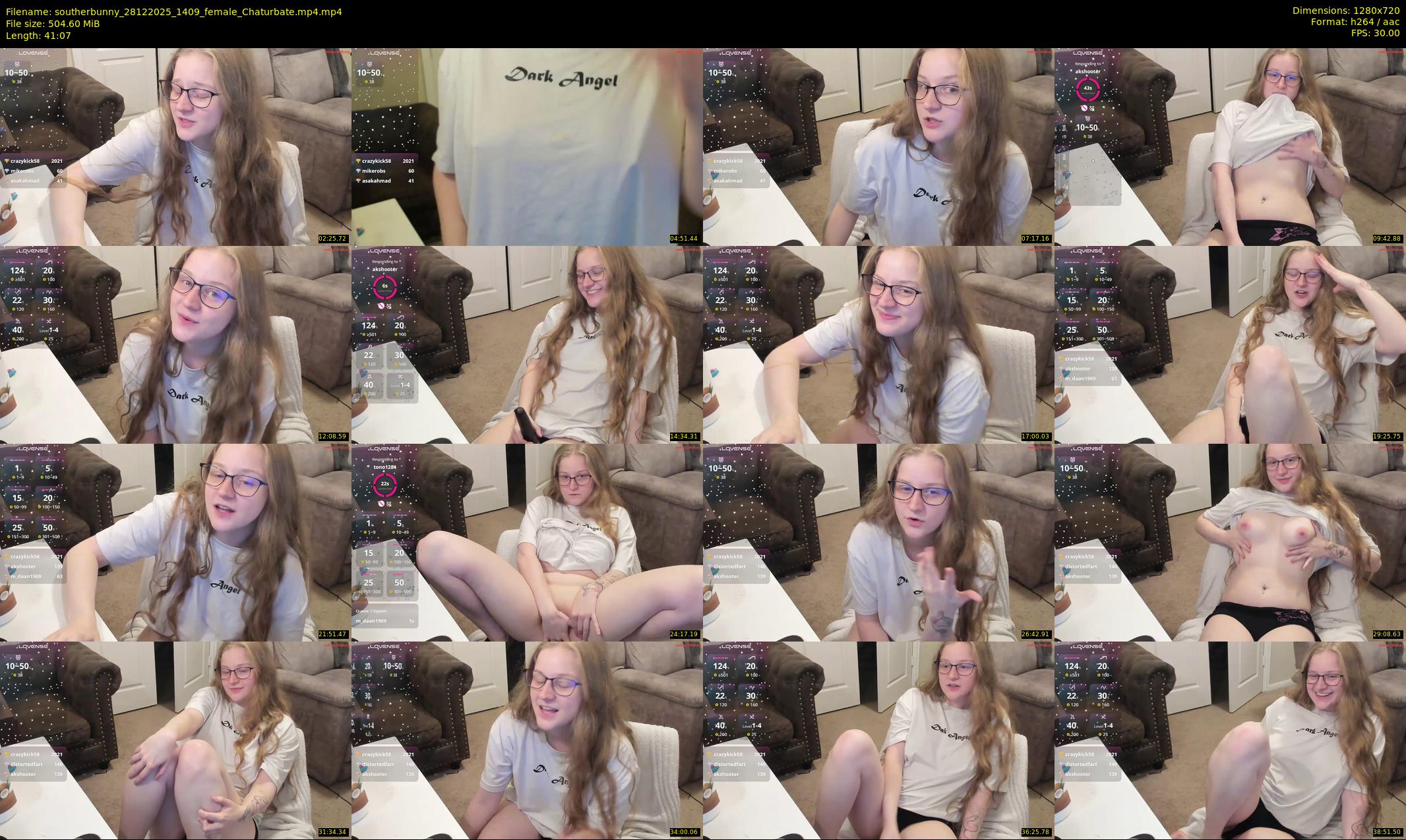 southerbunny — 42 minute Chaturbate female cam show recording, 720p, Dec 28, 2025