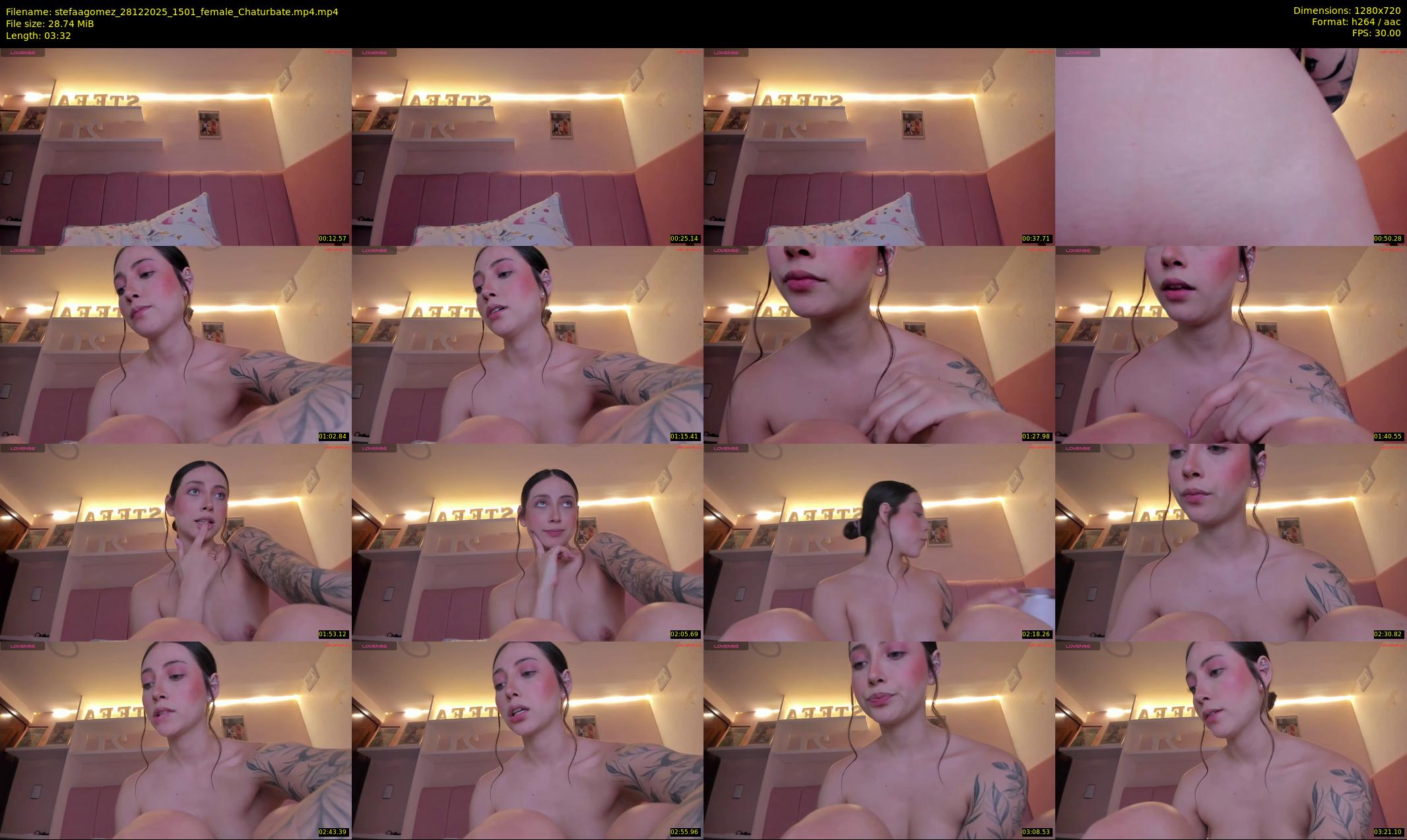stefaagomez — 4 minute Chaturbate female cam show recording, 720p, Dec 28, 2025