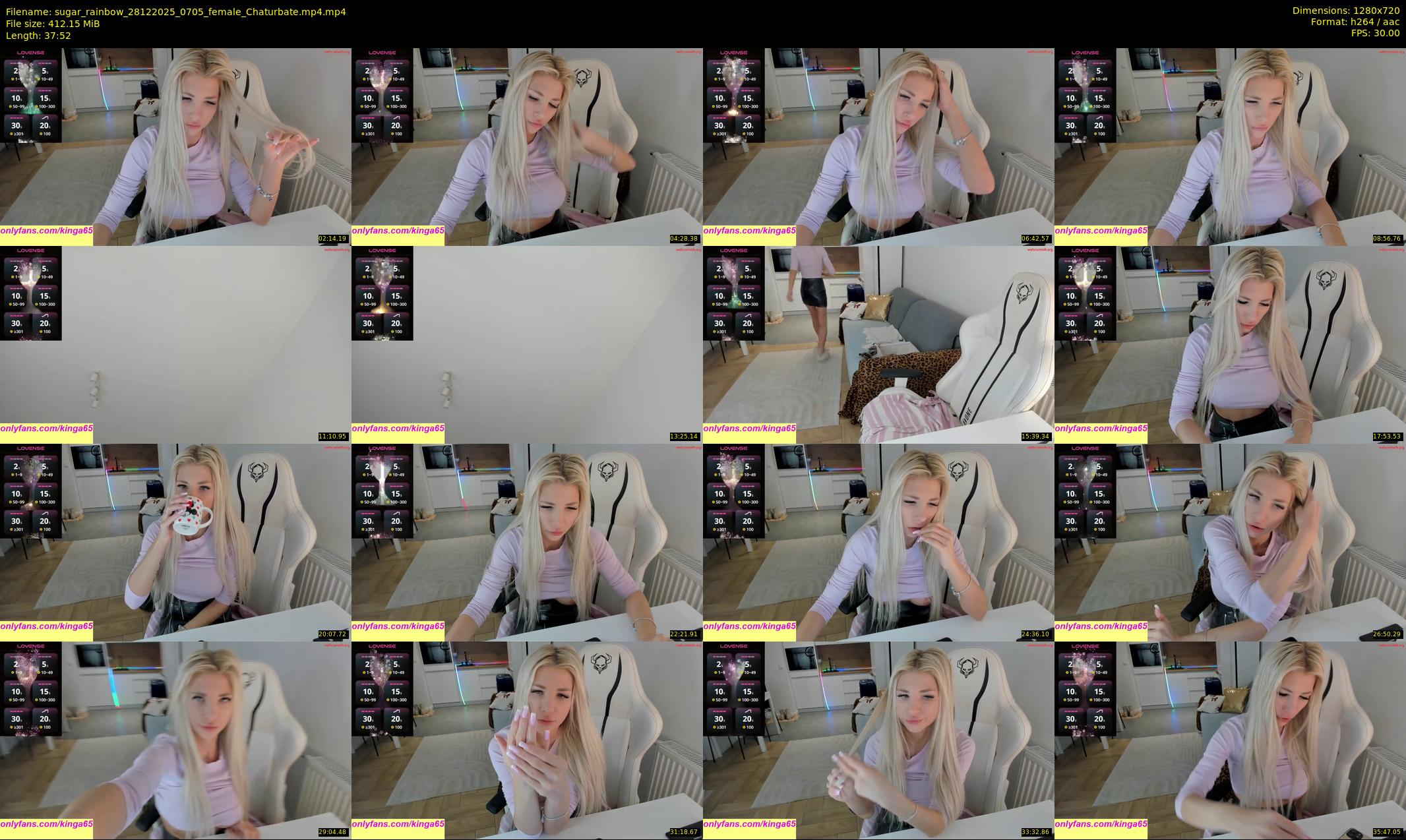 sugar_rainbow — 38 minute Chaturbate female cam show recording, 720p, Dec 28, 2025