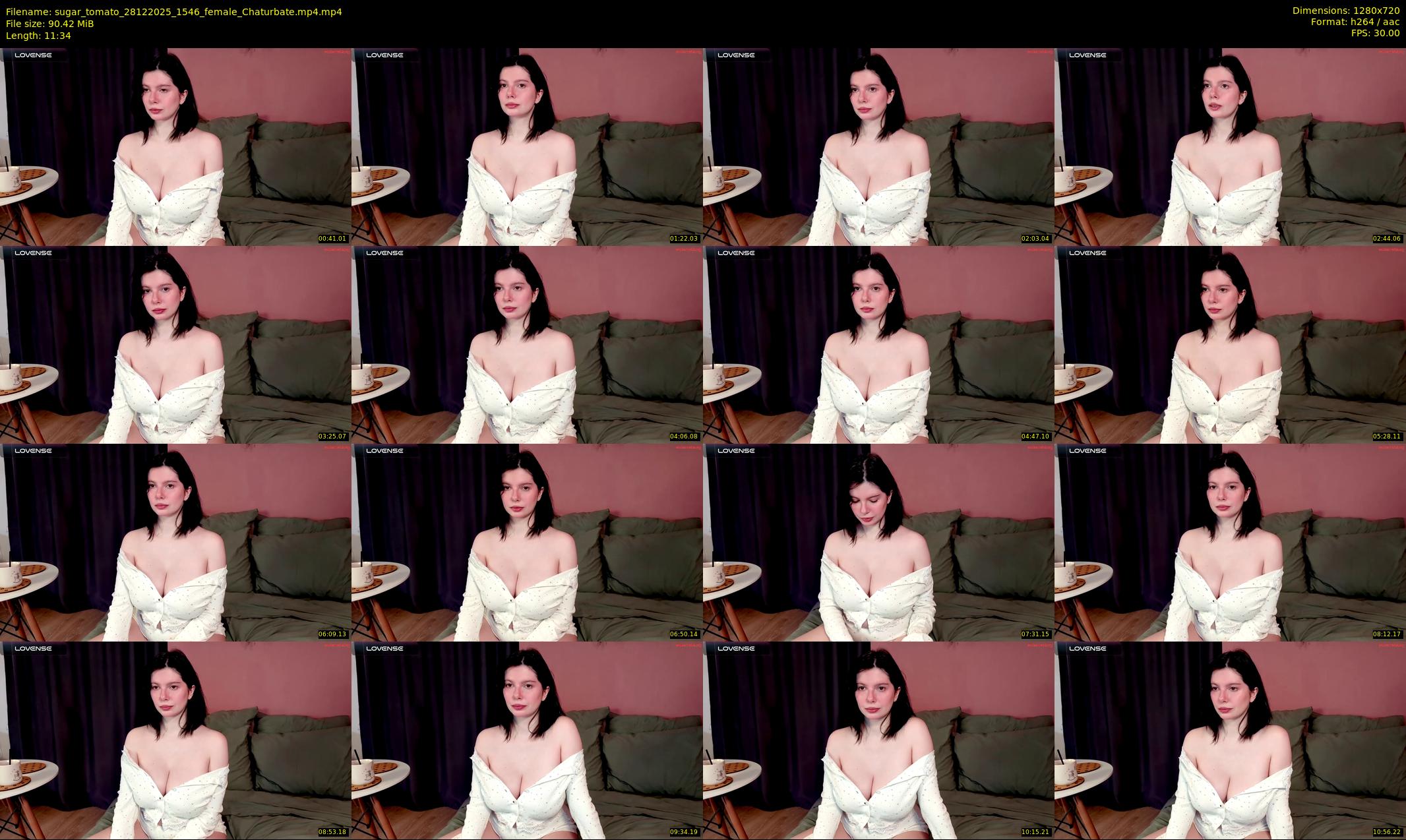 sugar_tomato — 12 minute Chaturbate female cam show recording, 720p, Dec 28, 2025