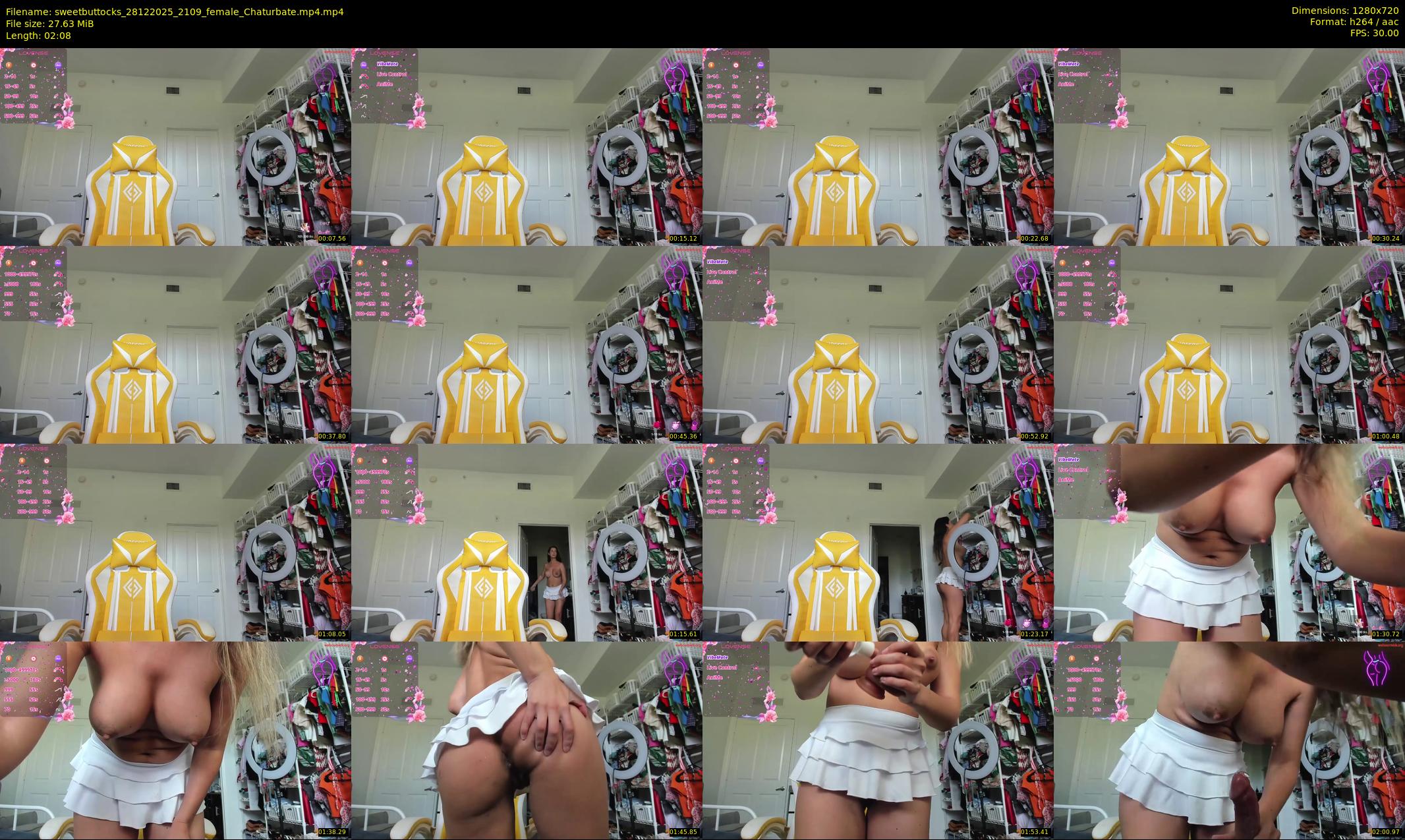 sweetbuttocks — 3 minute Chaturbate female cam show recording, 720p, Dec 28, 2025