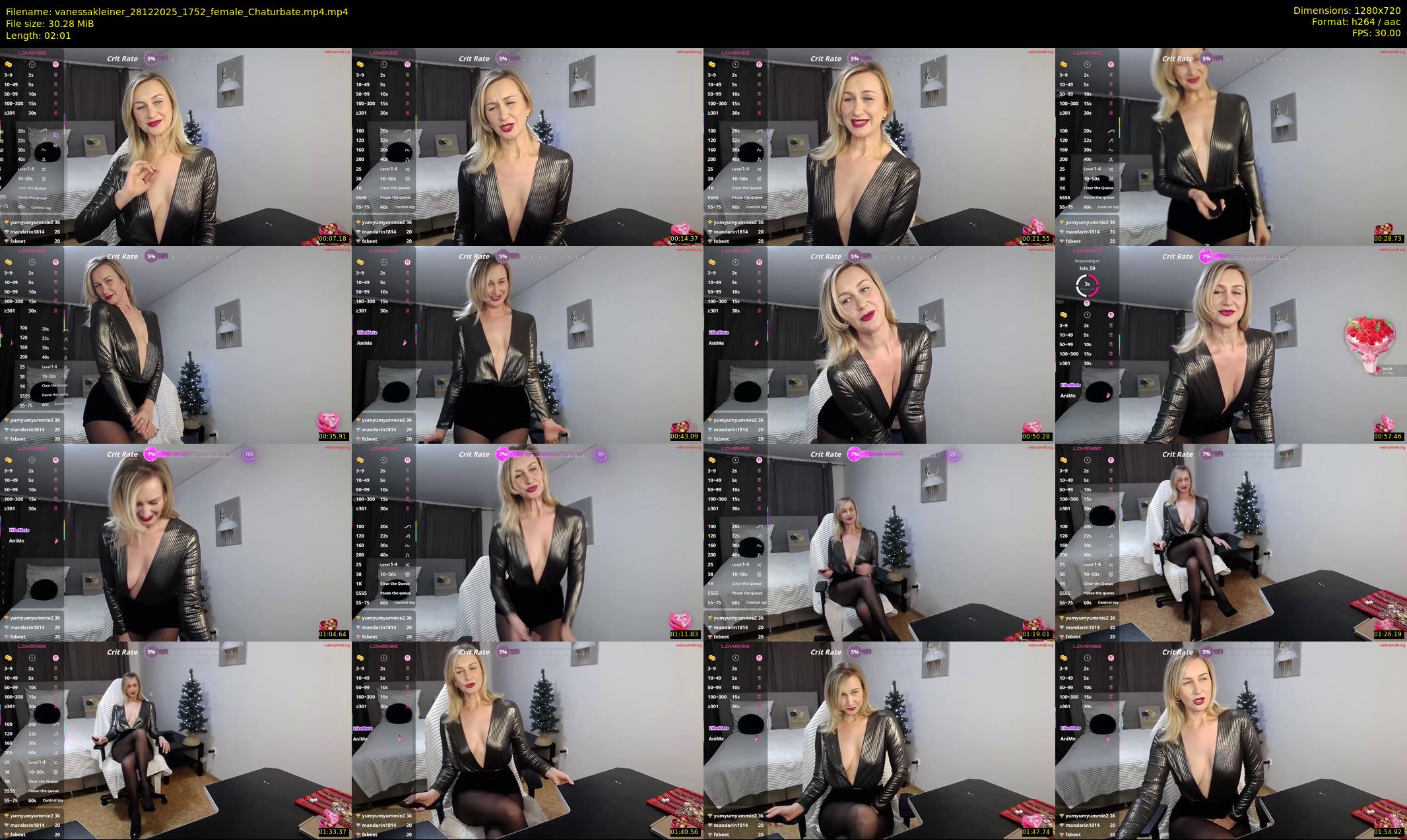 vanessakleiner — 3 minute Chaturbate female cam show recording, 720p, Dec 28, 2025