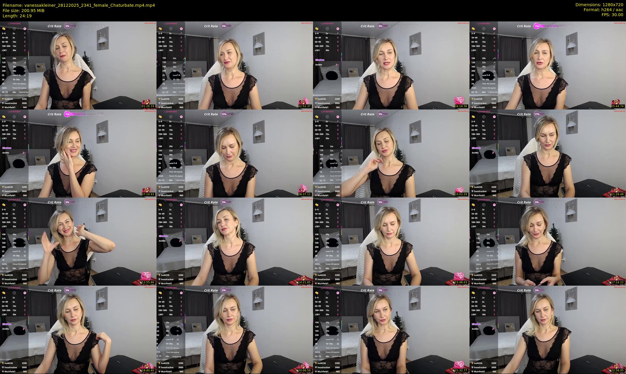 vanessakleiner — 25 minute Chaturbate female cam show recording, 720p, Dec 28, 2025