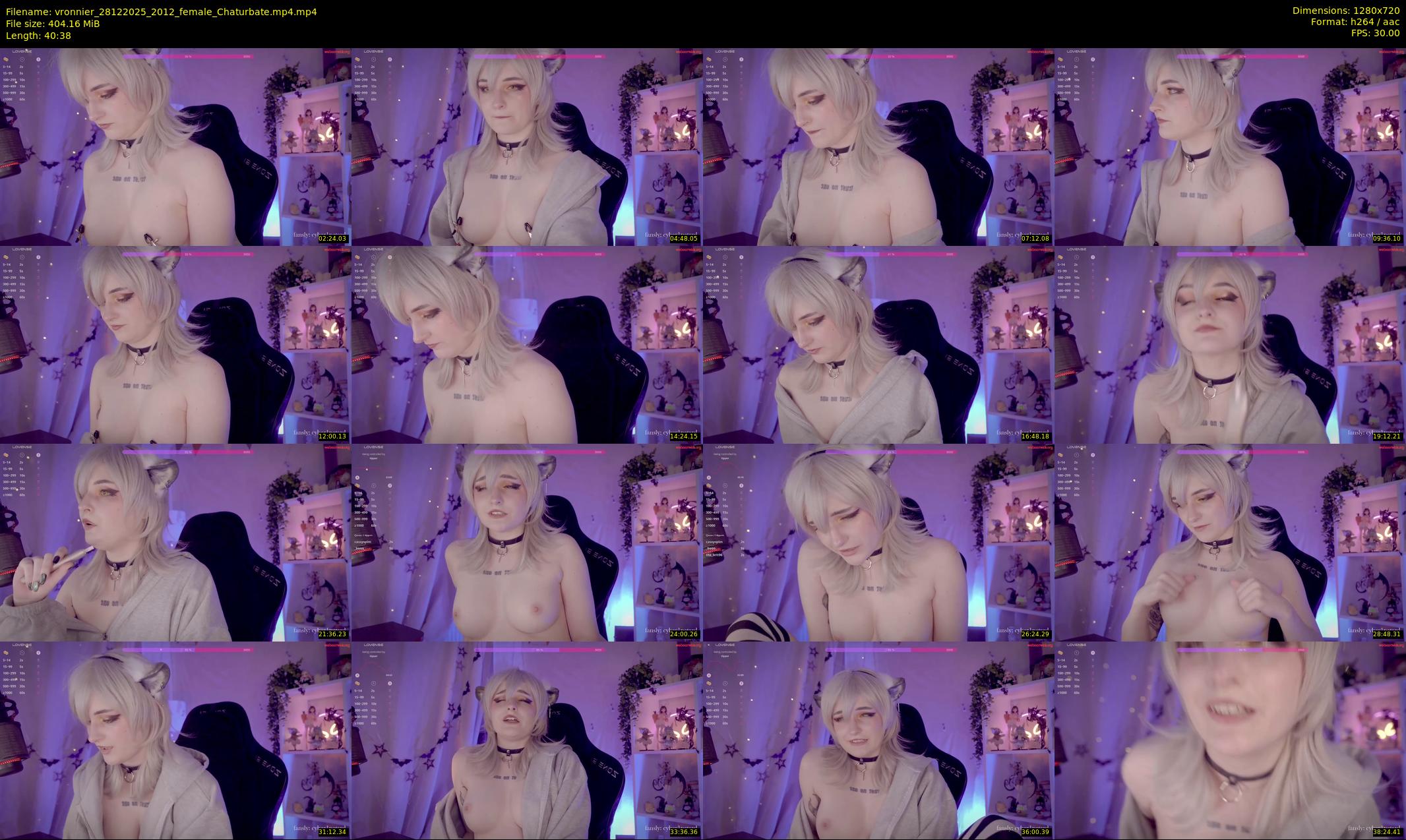 vronnier — 41 minute Chaturbate female cam show recording, 720p, Dec 28, 2025